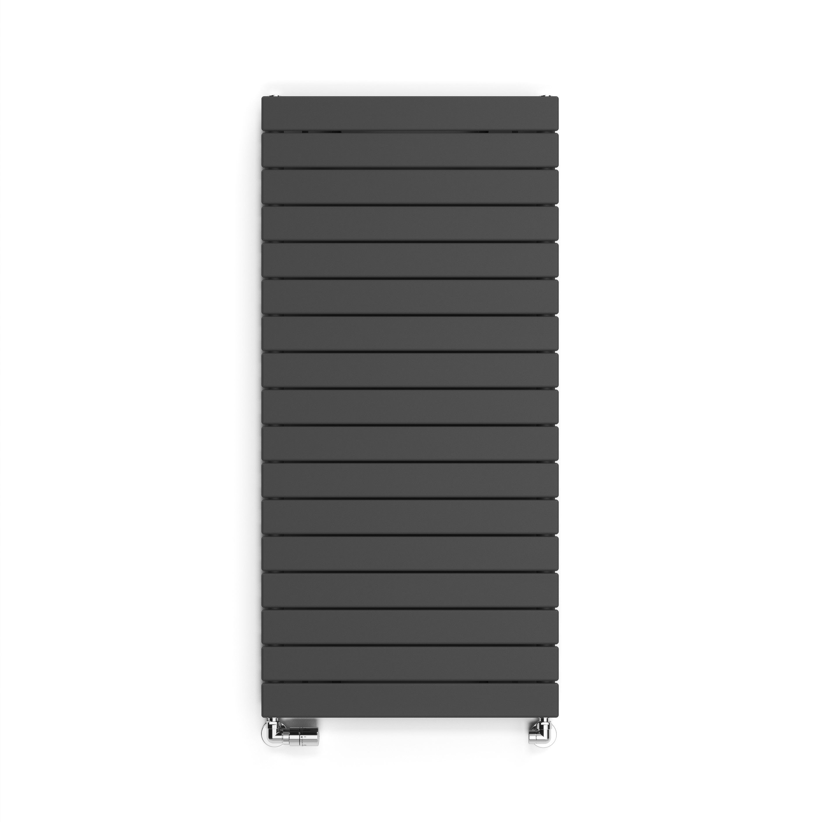 Terma Forte Metallic Grey Hydronic Horizontal or vertical Designer 2939BTU Radiator, (W)1254mm x (H)600mm