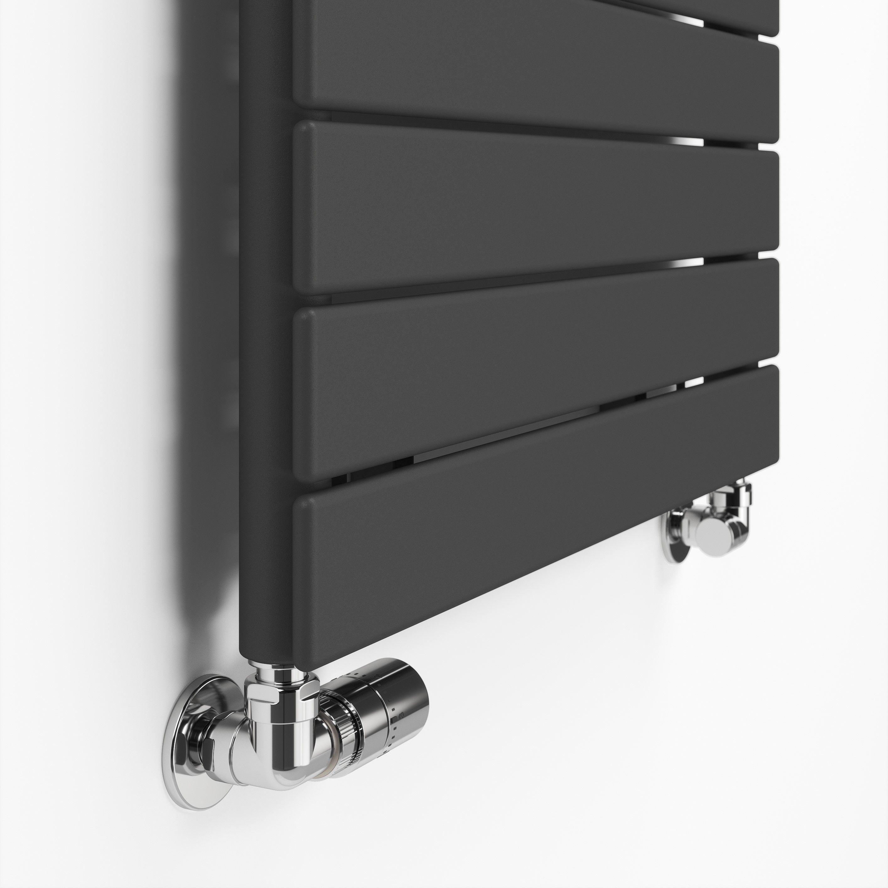Terma Forte Metallic Grey Hydronic Horizontal or vertical Designer 2939BTU Radiator, (W)1254mm x (H)600mm