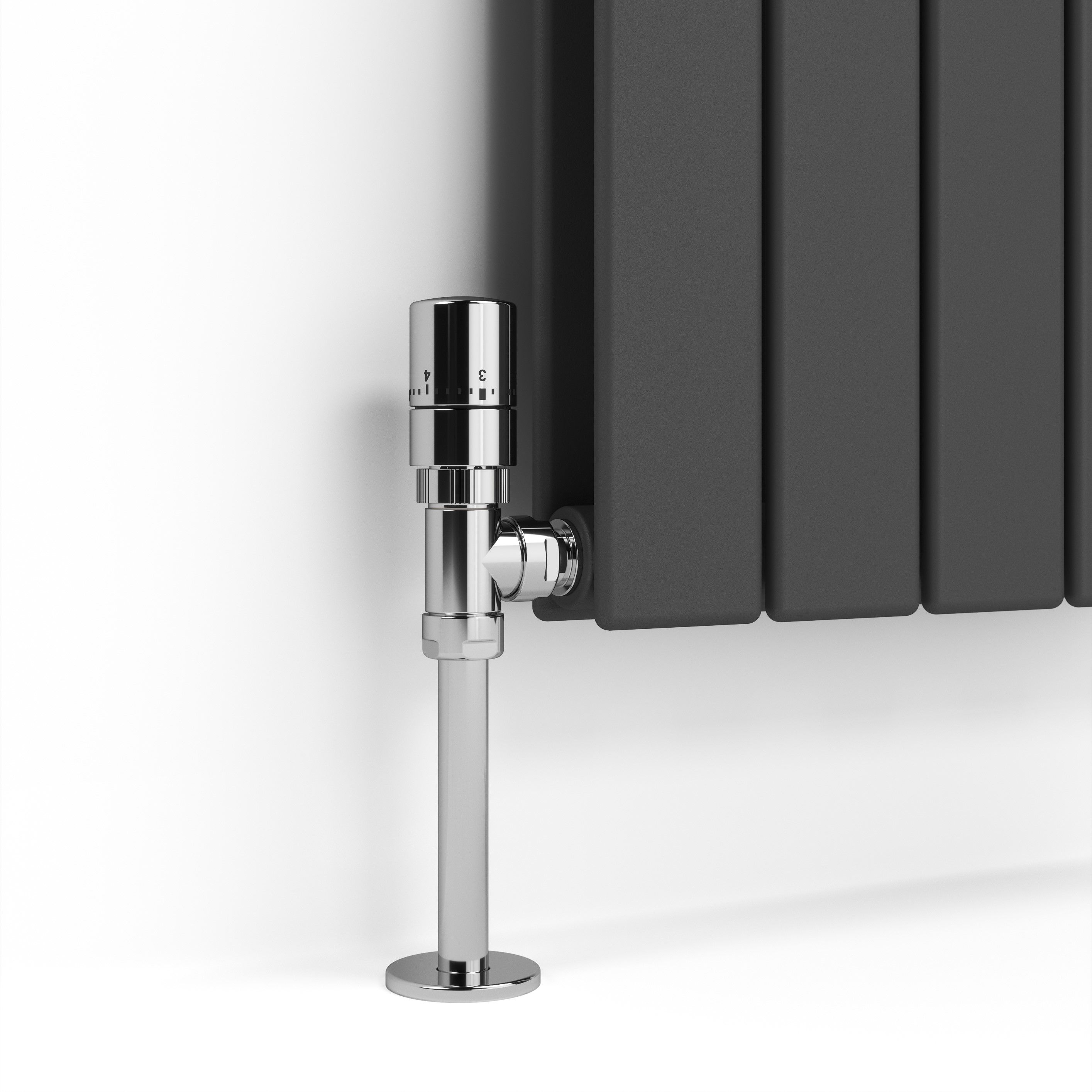Terma Forte Metallic Grey Hydronic Horizontal or vertical Designer 3471BTU Radiator, (W)366mm x (H)1800mm