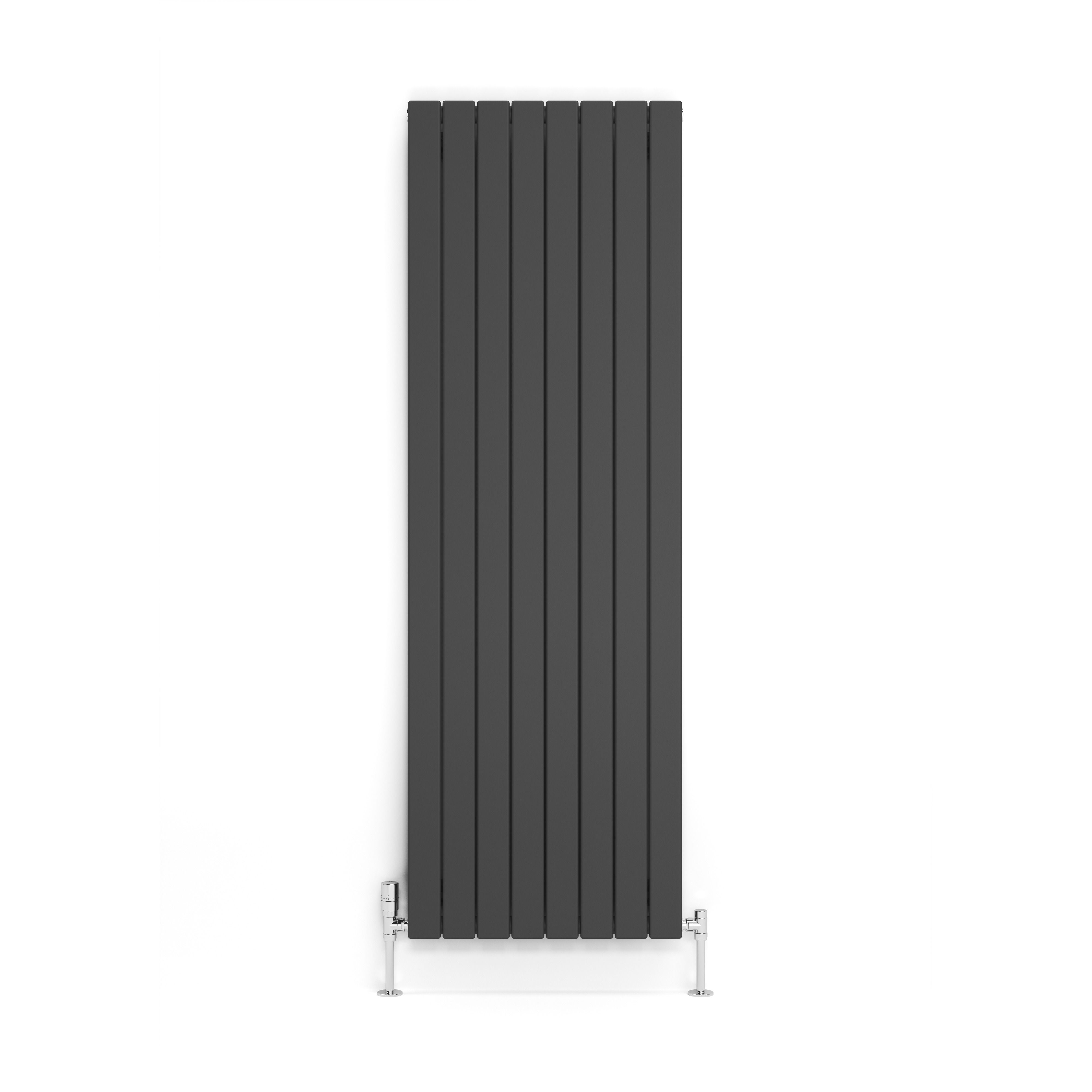 Terma Forte Metallic Grey Hydronic Horizontal or vertical Designer 3560BTU Radiator, (W)588mm x (H)1800mm
