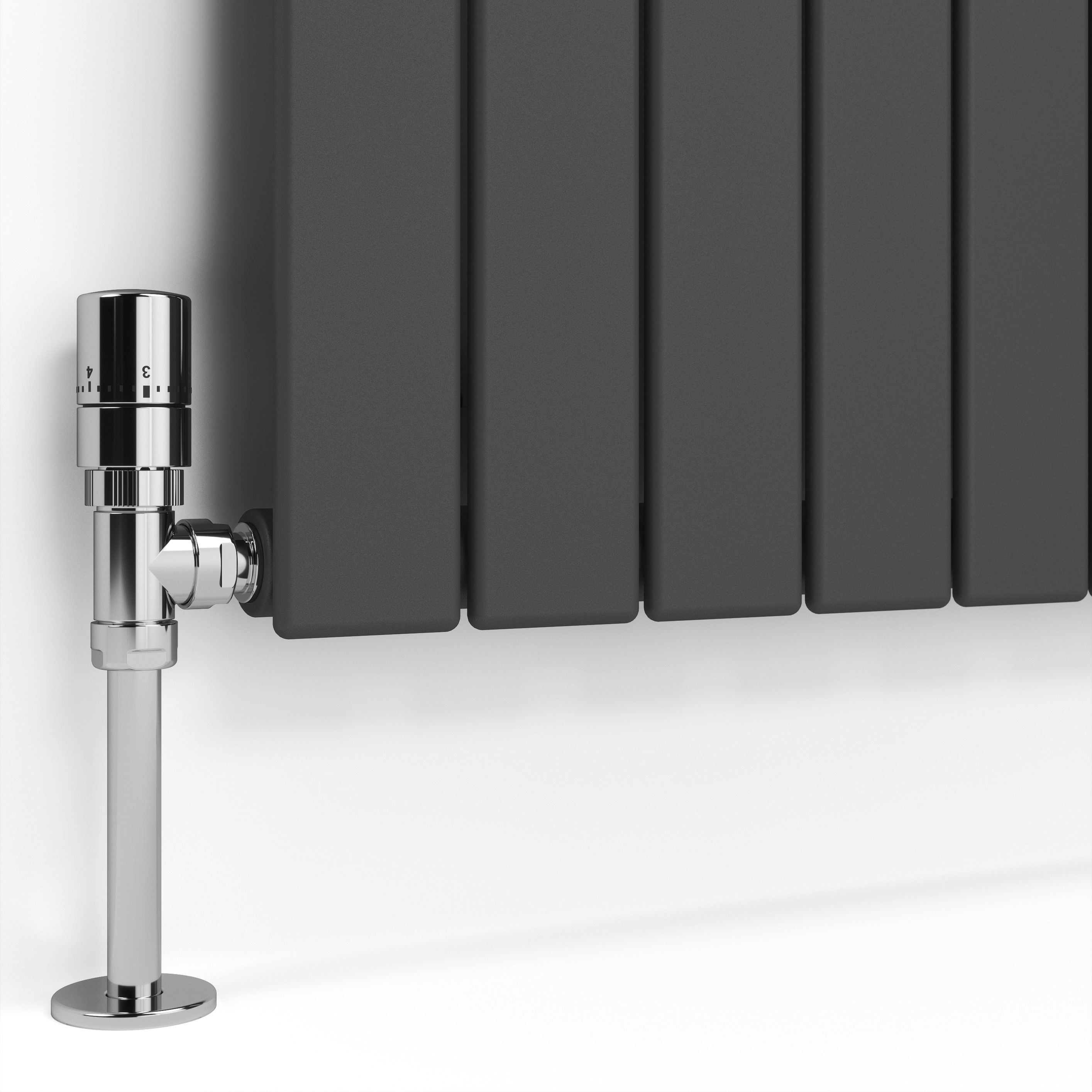 Terma Forte Metallic Grey Hydronic Horizontal or vertical Designer 3560BTU Radiator, (W)588mm x (H)1800mm