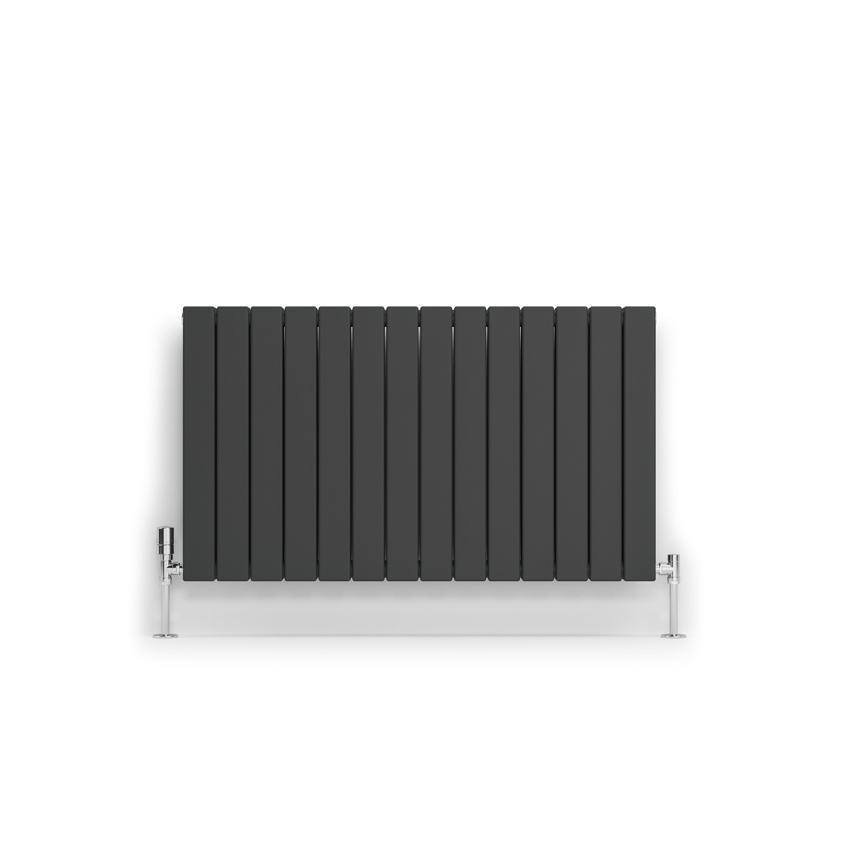 Terma Forte Metallic Grey Hydronic Horizontal or vertical Designer 3696BTU Radiator, (W)1032mm x (H)600mm