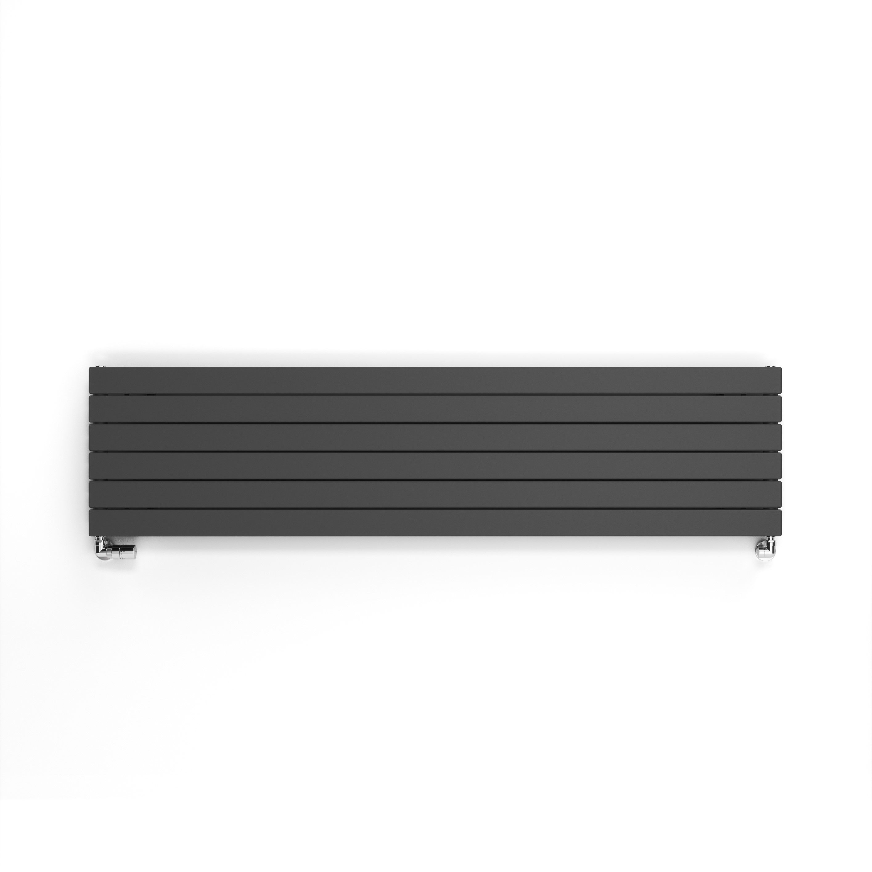 Terma Forte Metallic Grey Hydronic Horizontal or vertical Designer 4167BTU Radiator, (W)440mm x (H)1800mm