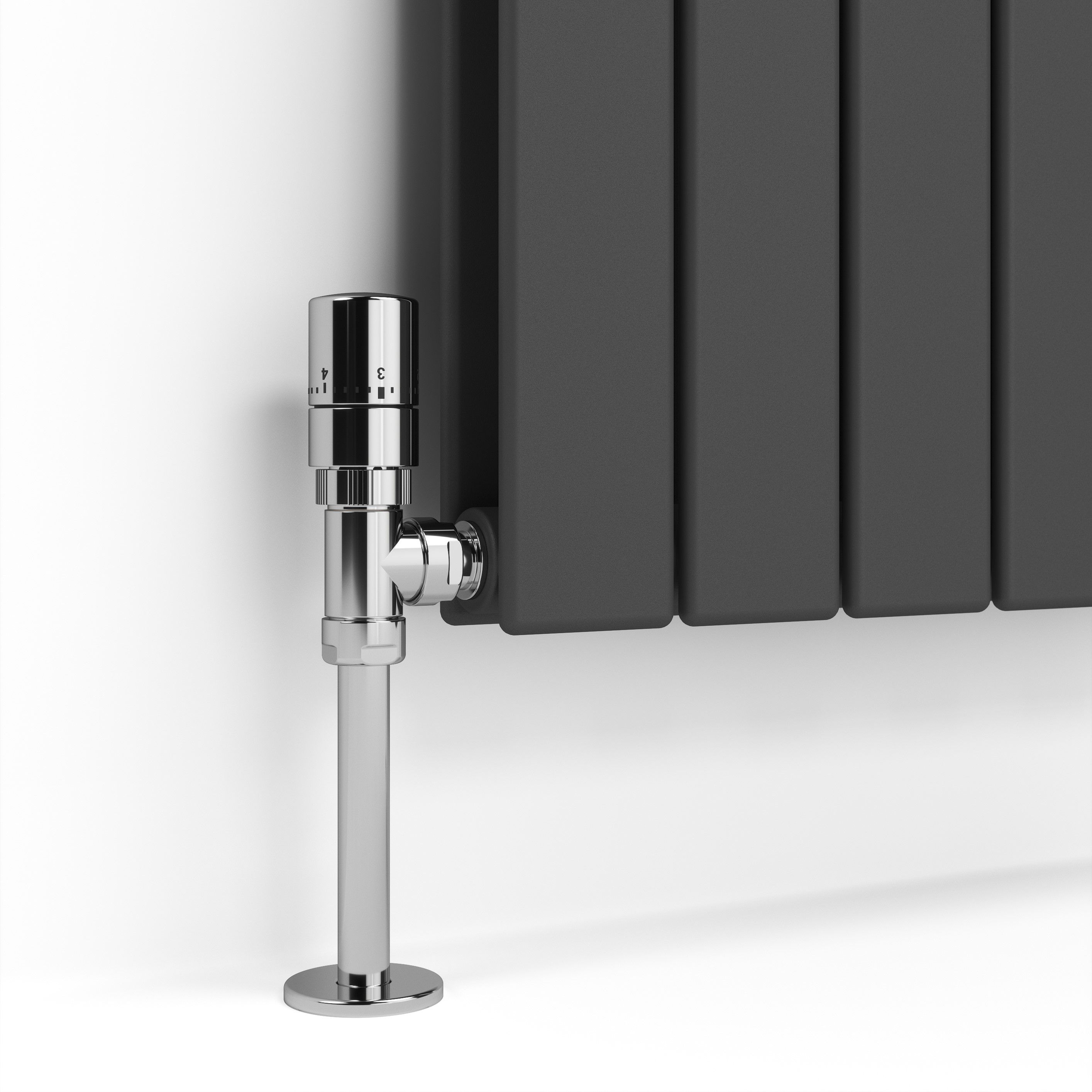 Terma Forte Metallic Grey Hydronic Horizontal or vertical Designer 4167BTU Radiator, (W)440mm x (H)1800mm