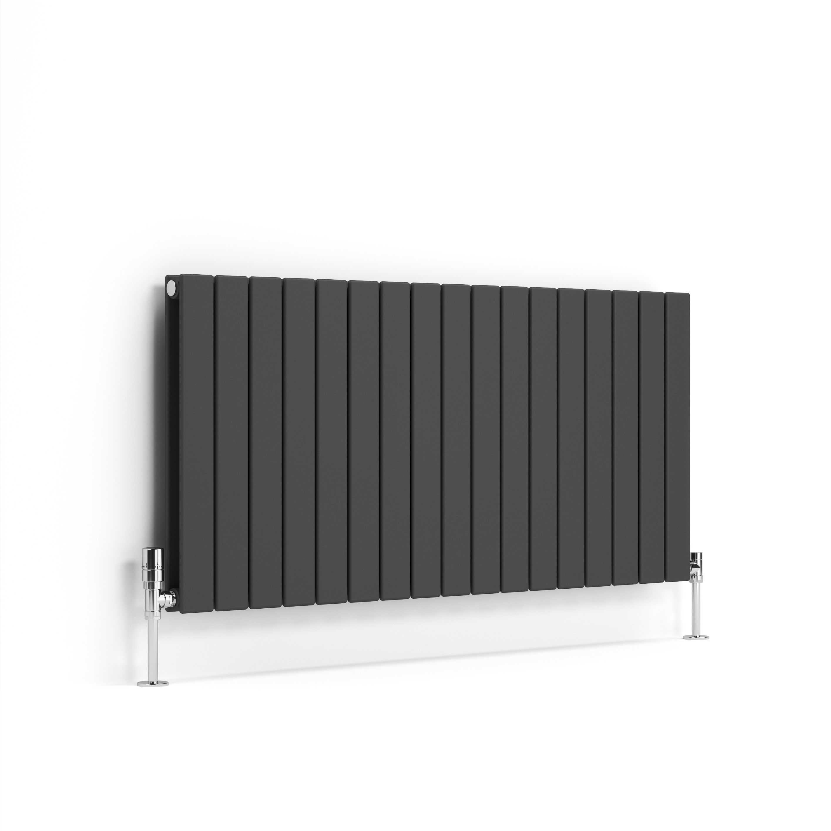 Terma Forte Metallic Grey Hydronic Horizontal or vertical Designer 4488BTU Radiator, (W)1254mm x (H)600mm