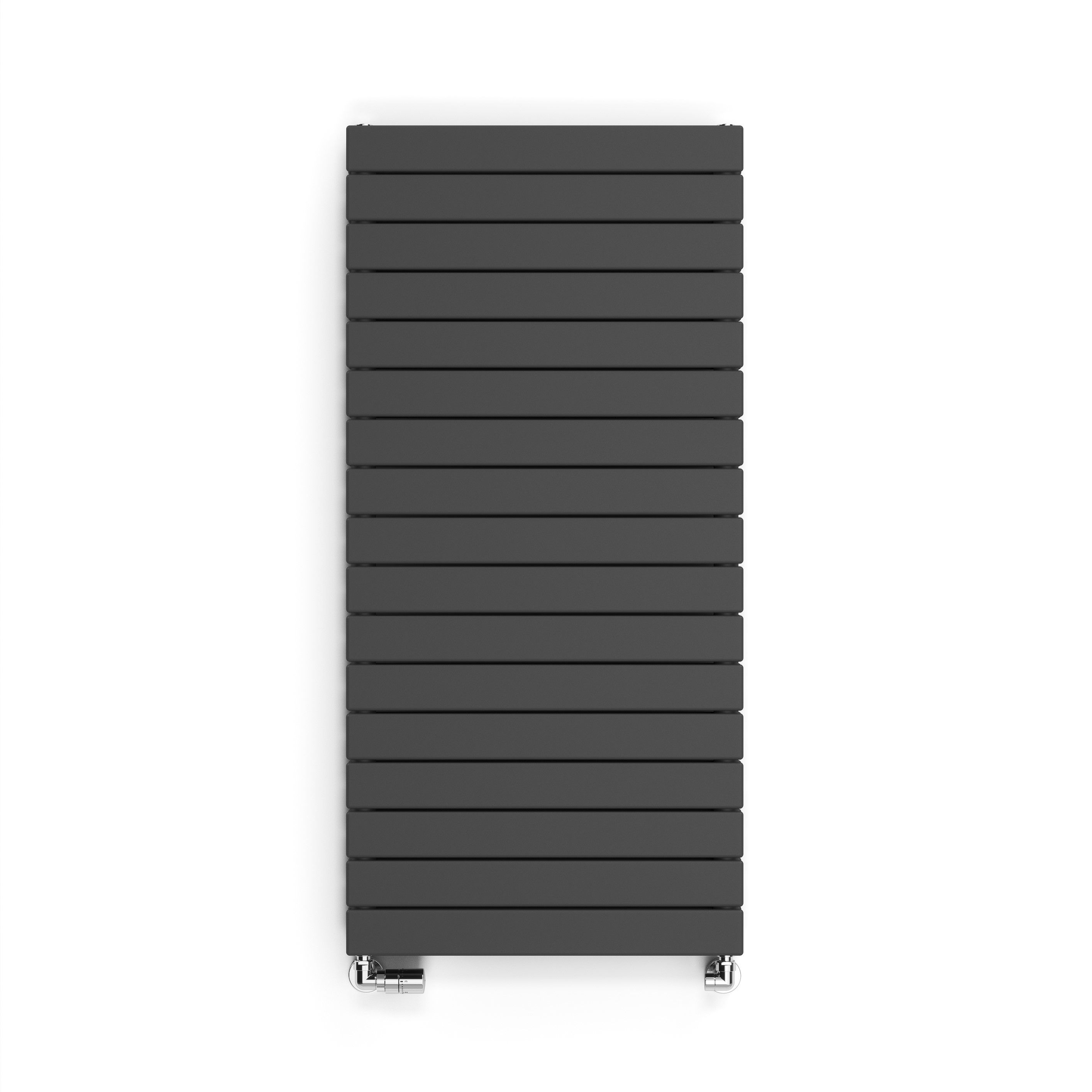 Terma Forte Metallic Grey Hydronic Horizontal or vertical Designer 4488BTU Radiator, (W)1254mm x (H)600mm