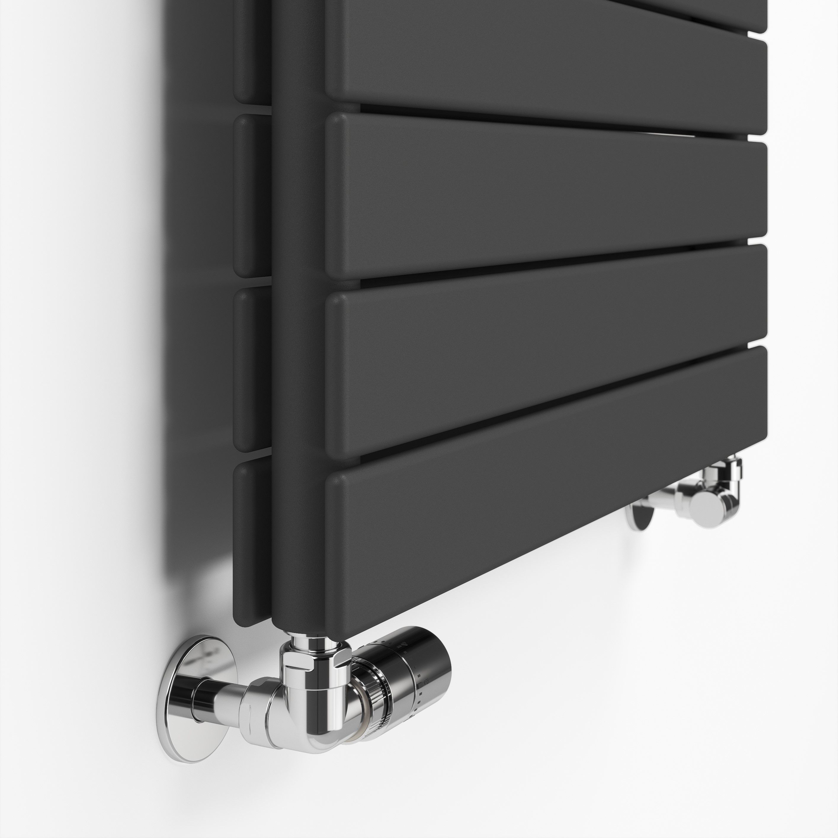 Terma Forte Metallic Grey Hydronic Horizontal or vertical Designer 4488BTU Radiator, (W)1254mm x (H)600mm