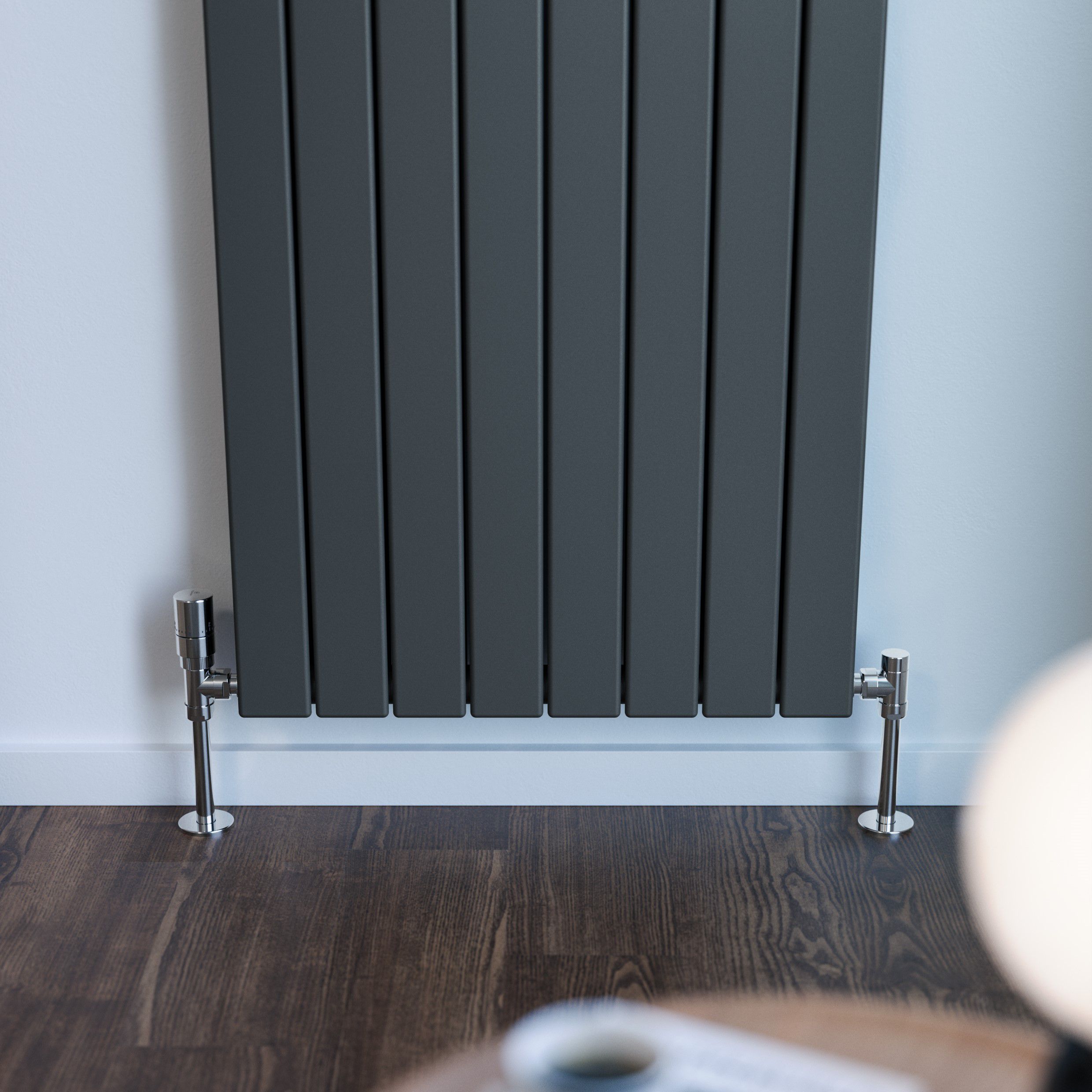 Terma Forte Metallic Grey Hydronic Horizontal or vertical Designer 5555BTU Radiator, (W)588mm x (H)1800mm