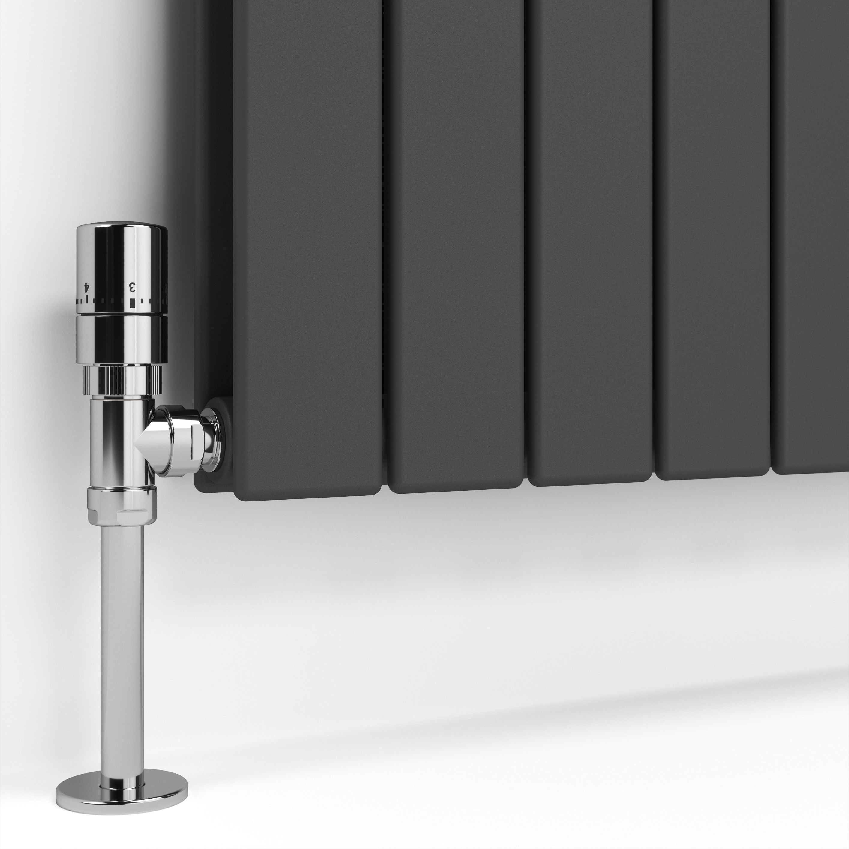 Terma Forte Metallic Grey Hydronic Horizontal or vertical Designer 5555BTU Radiator, (W)588mm x (H)1800mm