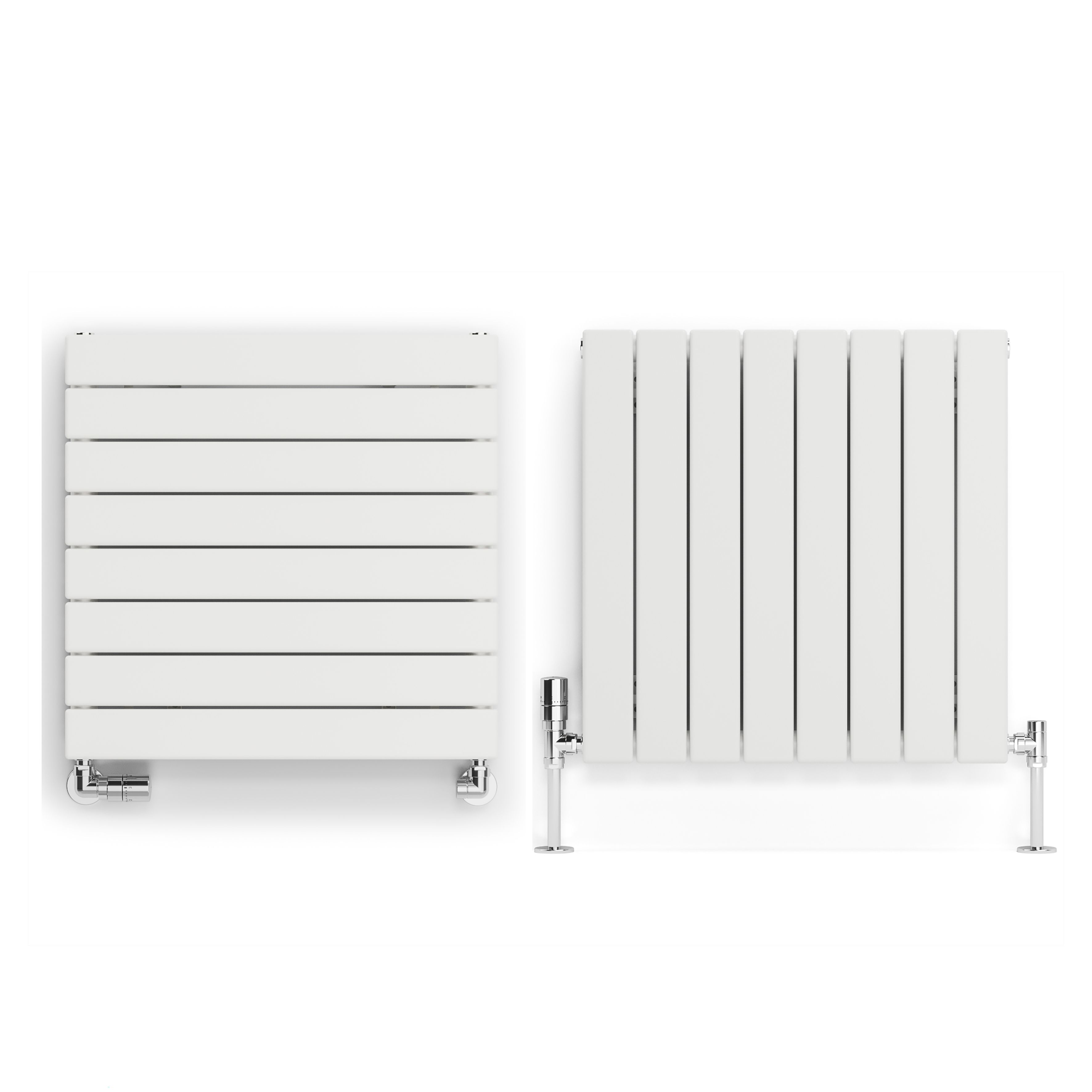 Terma Forte White Hydronic Horizontal or vertical Designer 1384BTU Radiator, (W)588mm x (H)600mm