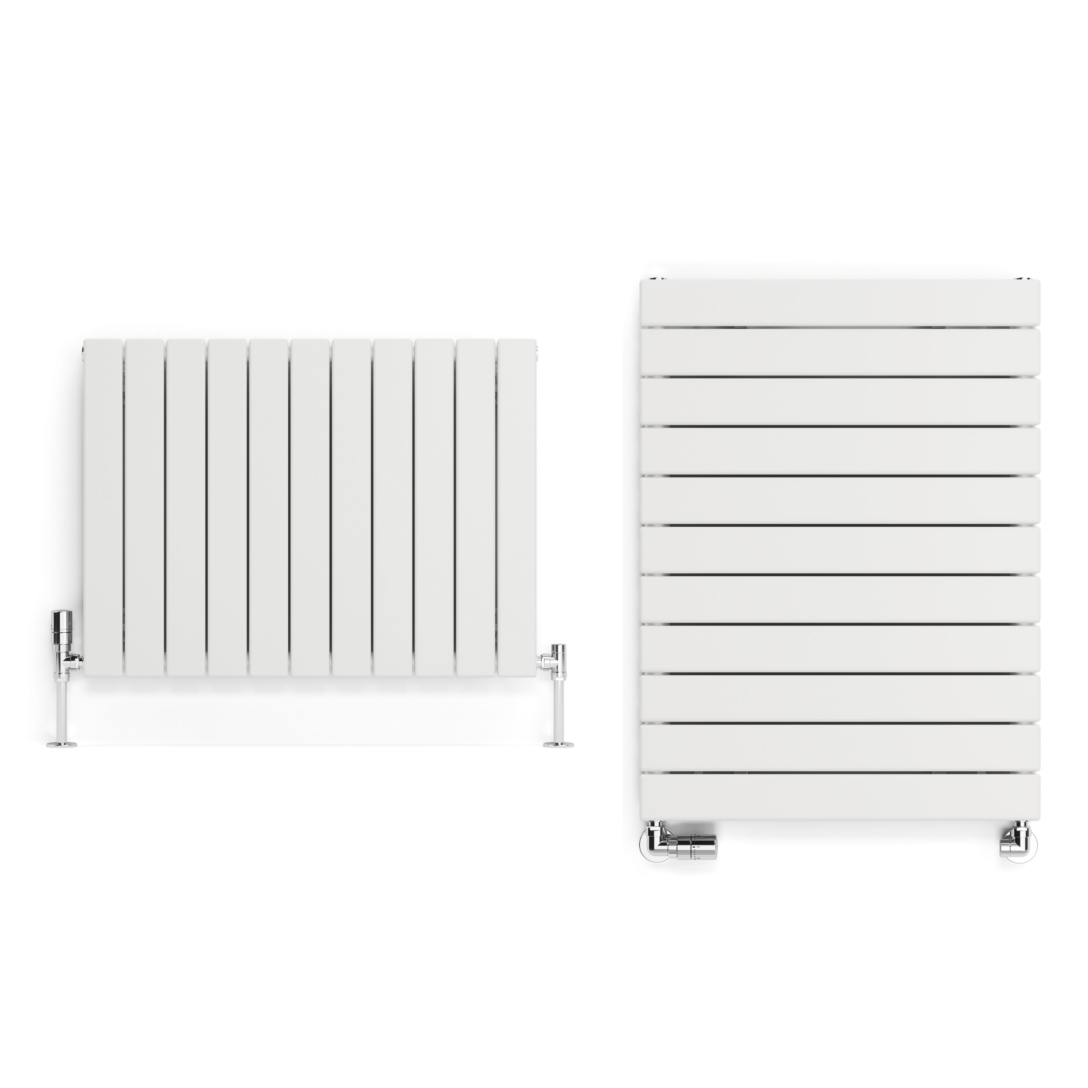 Terma Forte White Hydronic Horizontal or vertical Designer 1903BTU Radiator, (W)810mm x (H)600mm