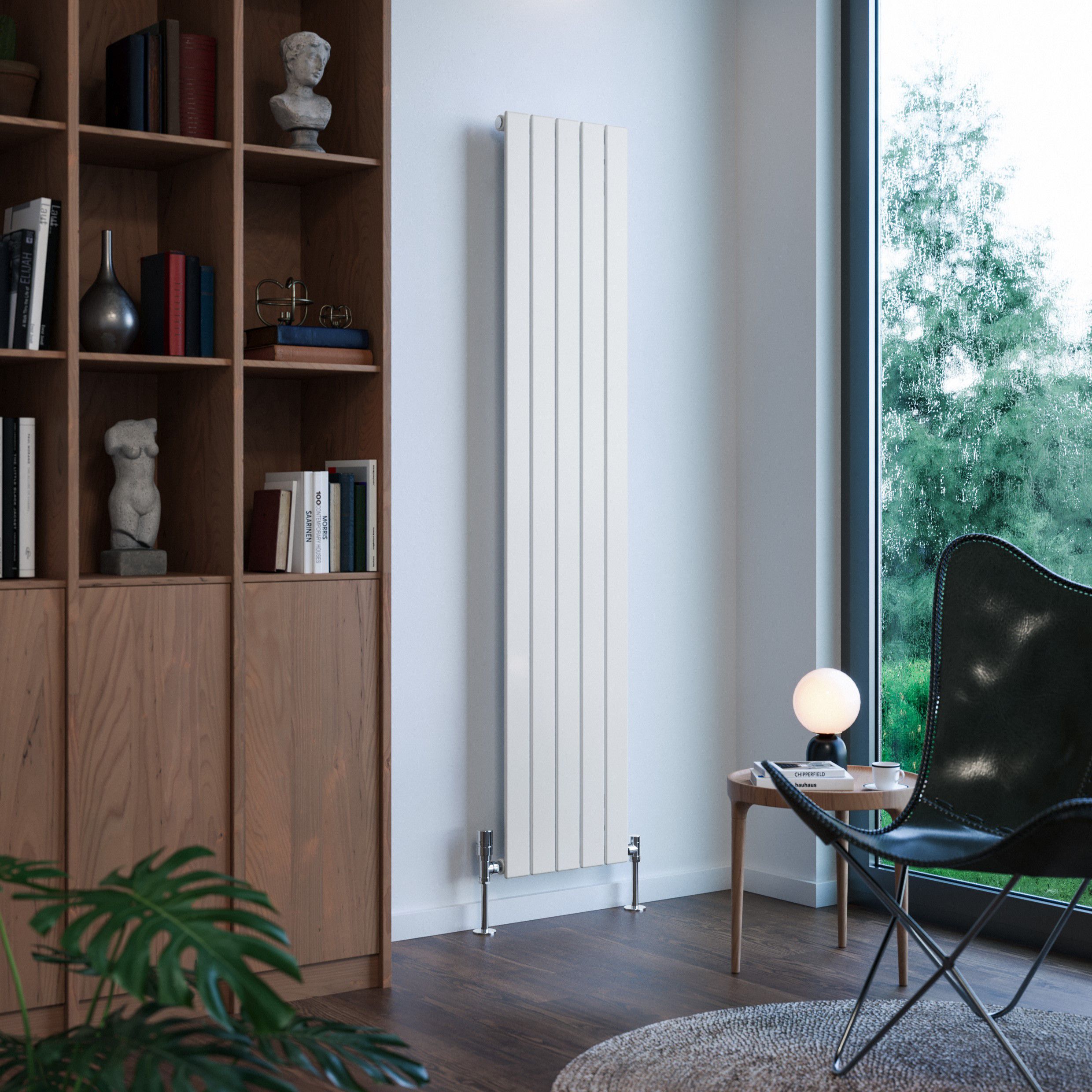Terma Forte White Hydronic Horizontal or vertical Designer 2223BTU Radiator, (W)366mm x (H)1800mm