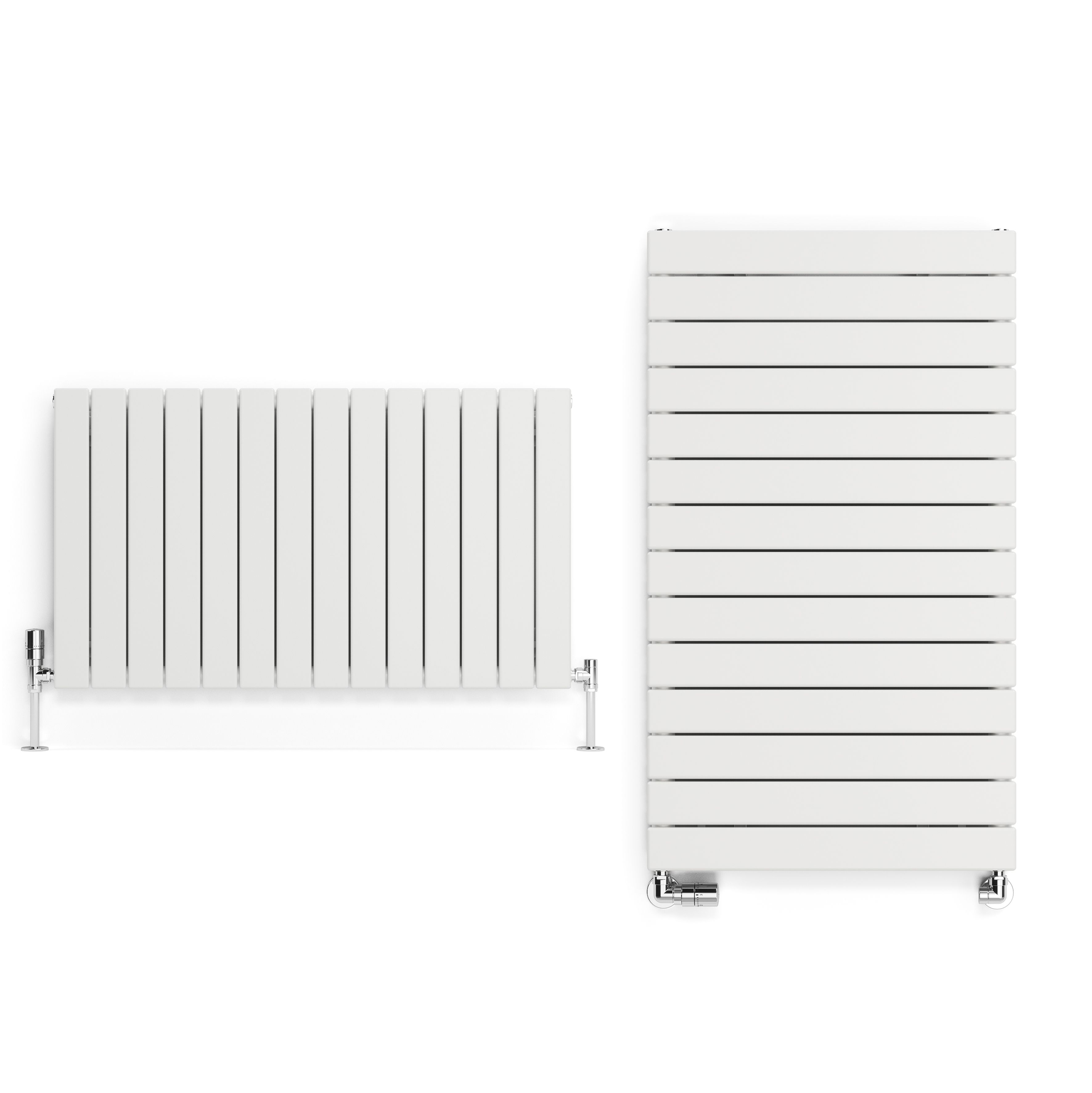 Terma Forte White Hydronic Horizontal or vertical Designer 2425BTU Radiator, (W)1032mm x (H)600mm