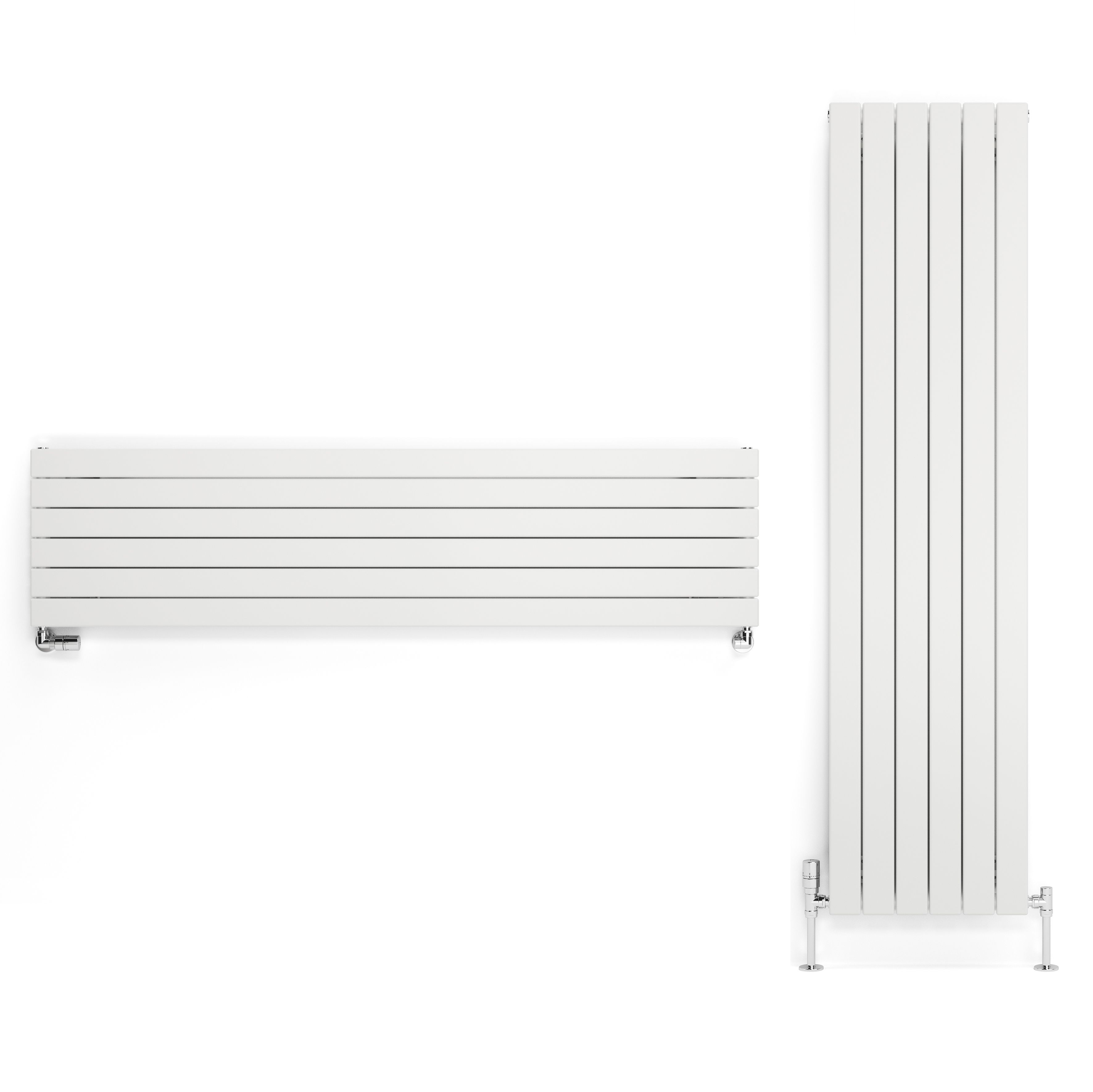 Terma Forte White Hydronic Horizontal or vertical Designer 2667BTU Radiator, (W)440mm x (H)1800mm