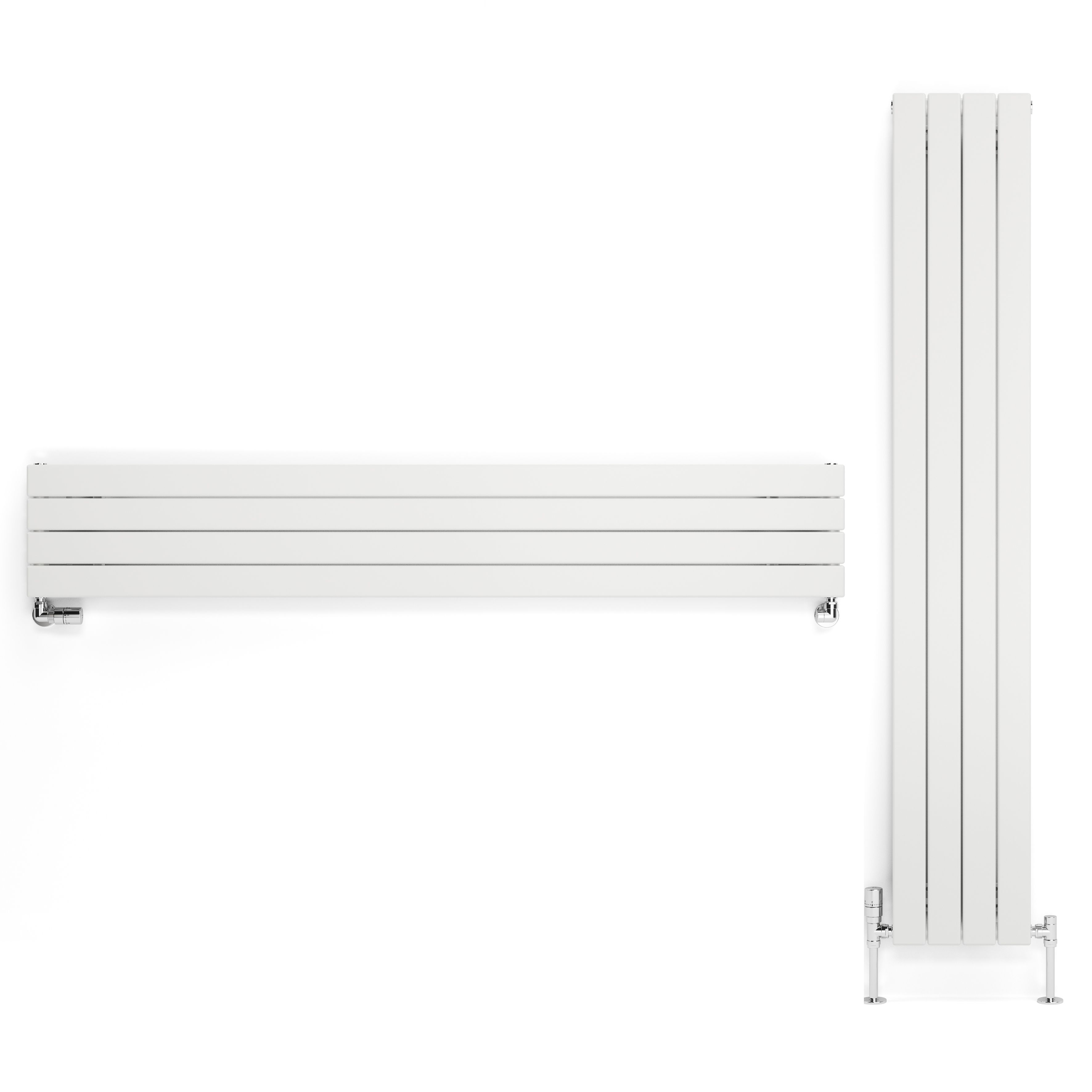 Terma Forte White Hydronic Horizontal or vertical Designer 2776BTU Radiator, (W)292mm x (H)1800mm