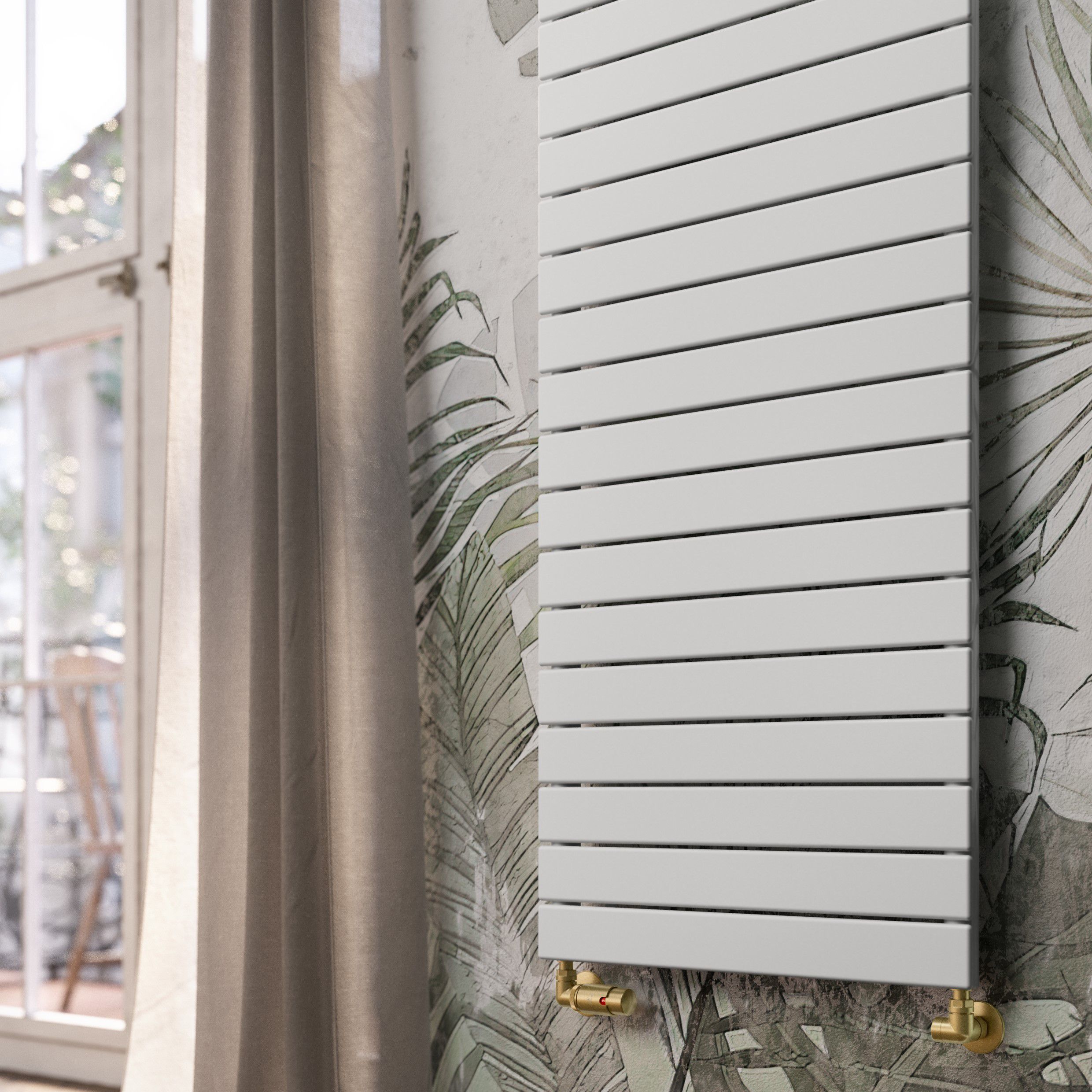 Terma Forte White Hydronic Horizontal or vertical Designer 2939BTU Radiator, (W)1254mm x (H)600mm