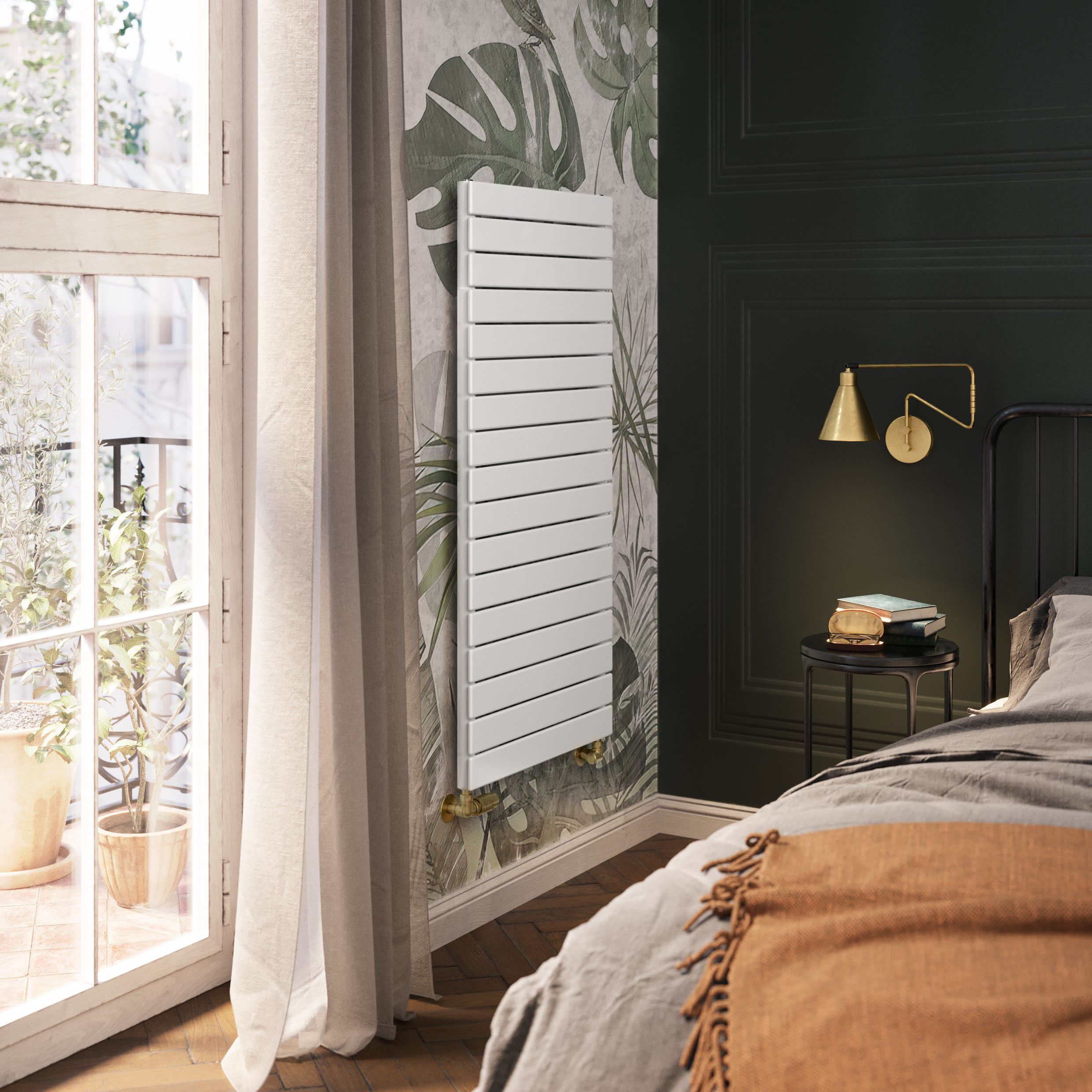 Terma Forte White Hydronic Horizontal or vertical Designer 2939BTU Radiator, (W)1254mm x (H)600mm