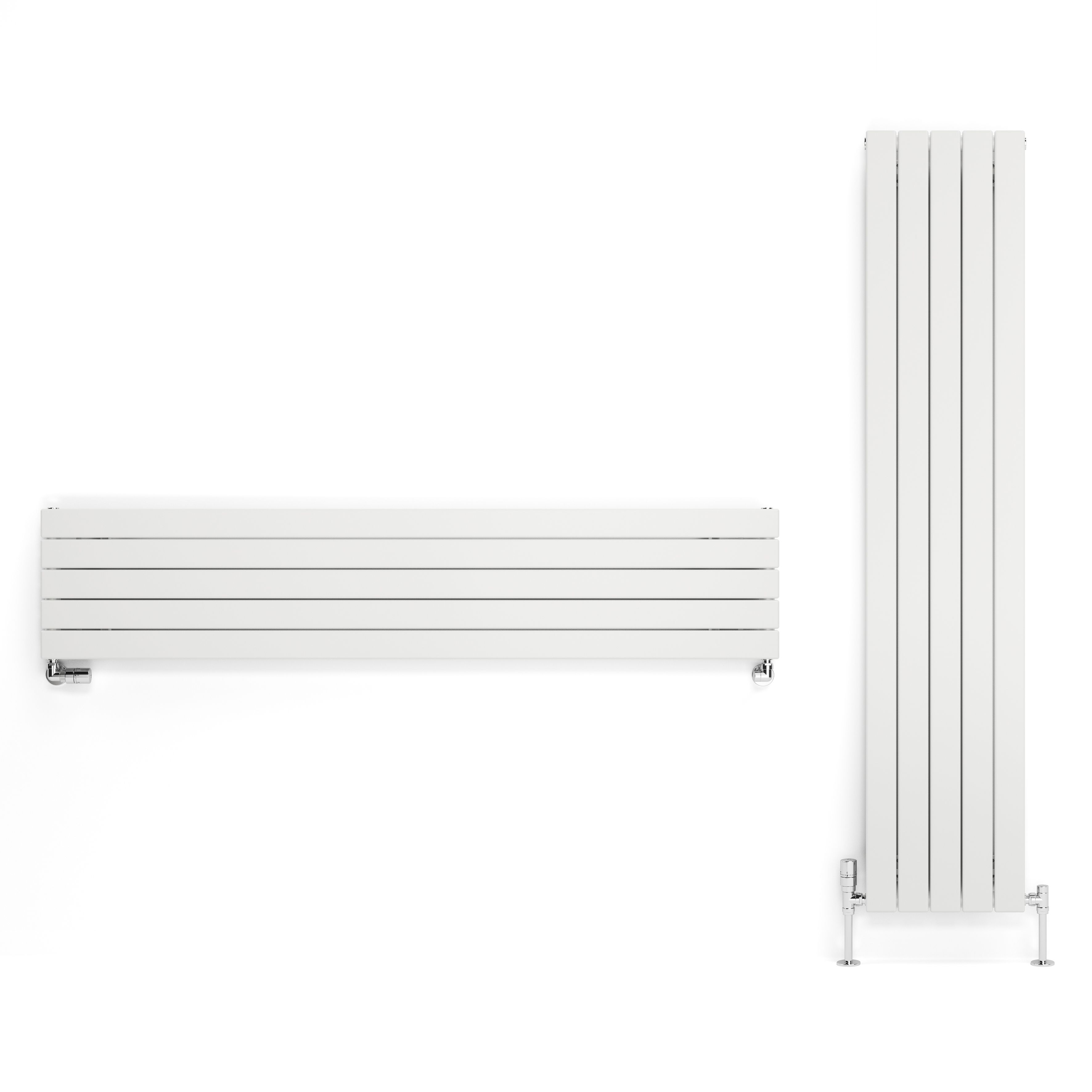 Terma Forte White Hydronic Horizontal or vertical Designer 3471BTU Radiator, (W)366mm x (H)1800mm