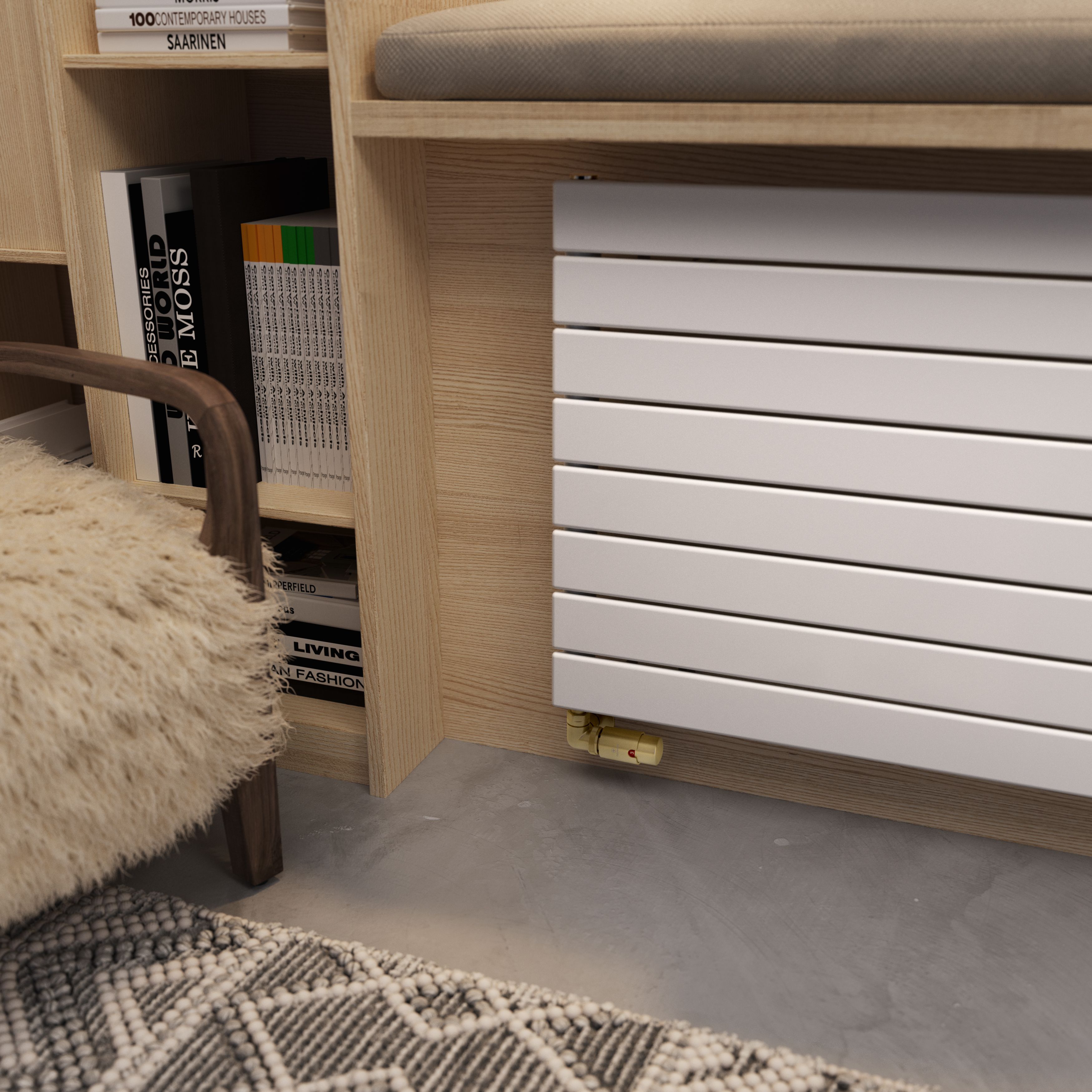 Terma Forte White Hydronic Horizontal or vertical Designer 3560BTU Radiator, (W)588mm x (H)1800mm