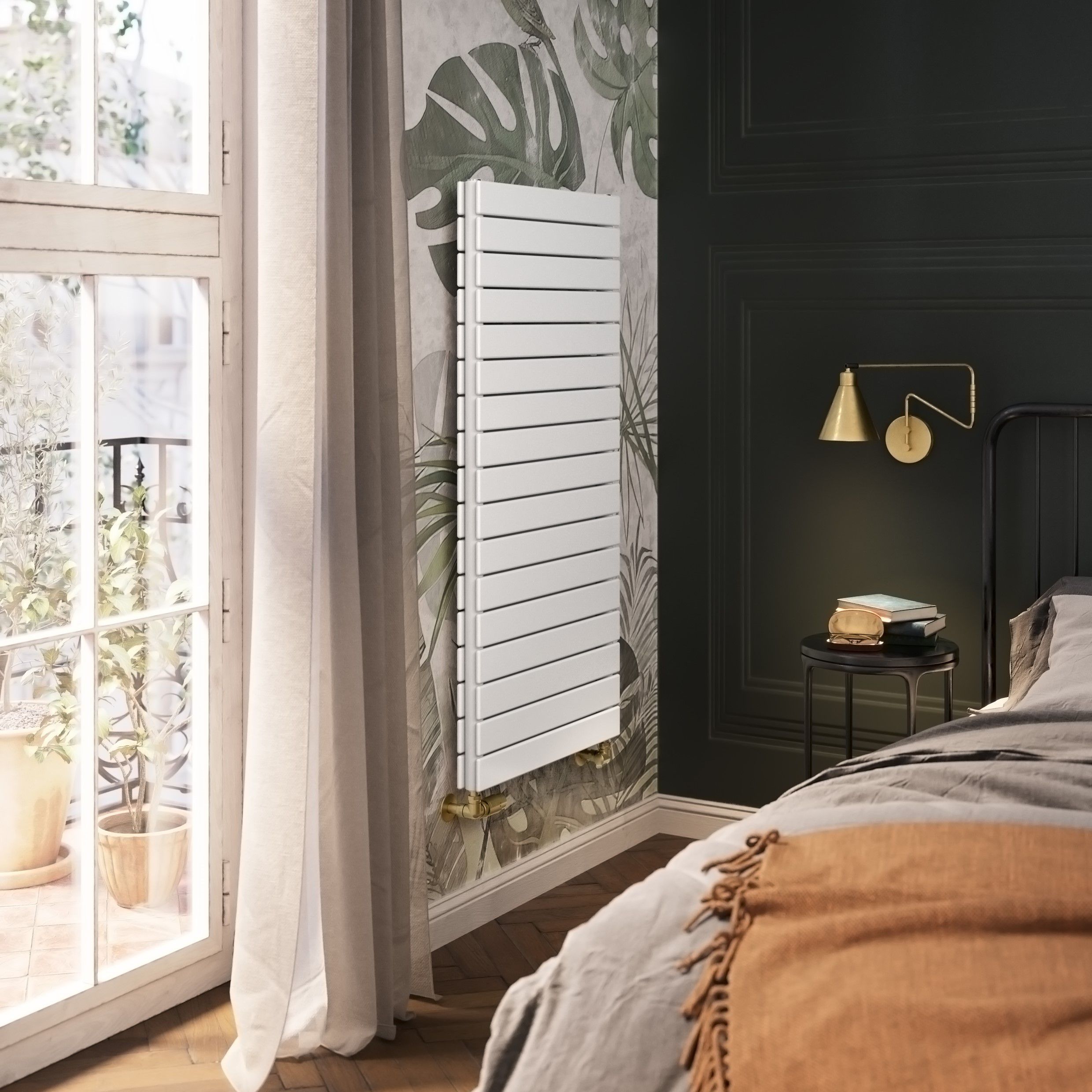 Terma Forte White Hydronic Horizontal or vertical Designer 4488BTU Radiator, (W)1254mm x (H)600mm