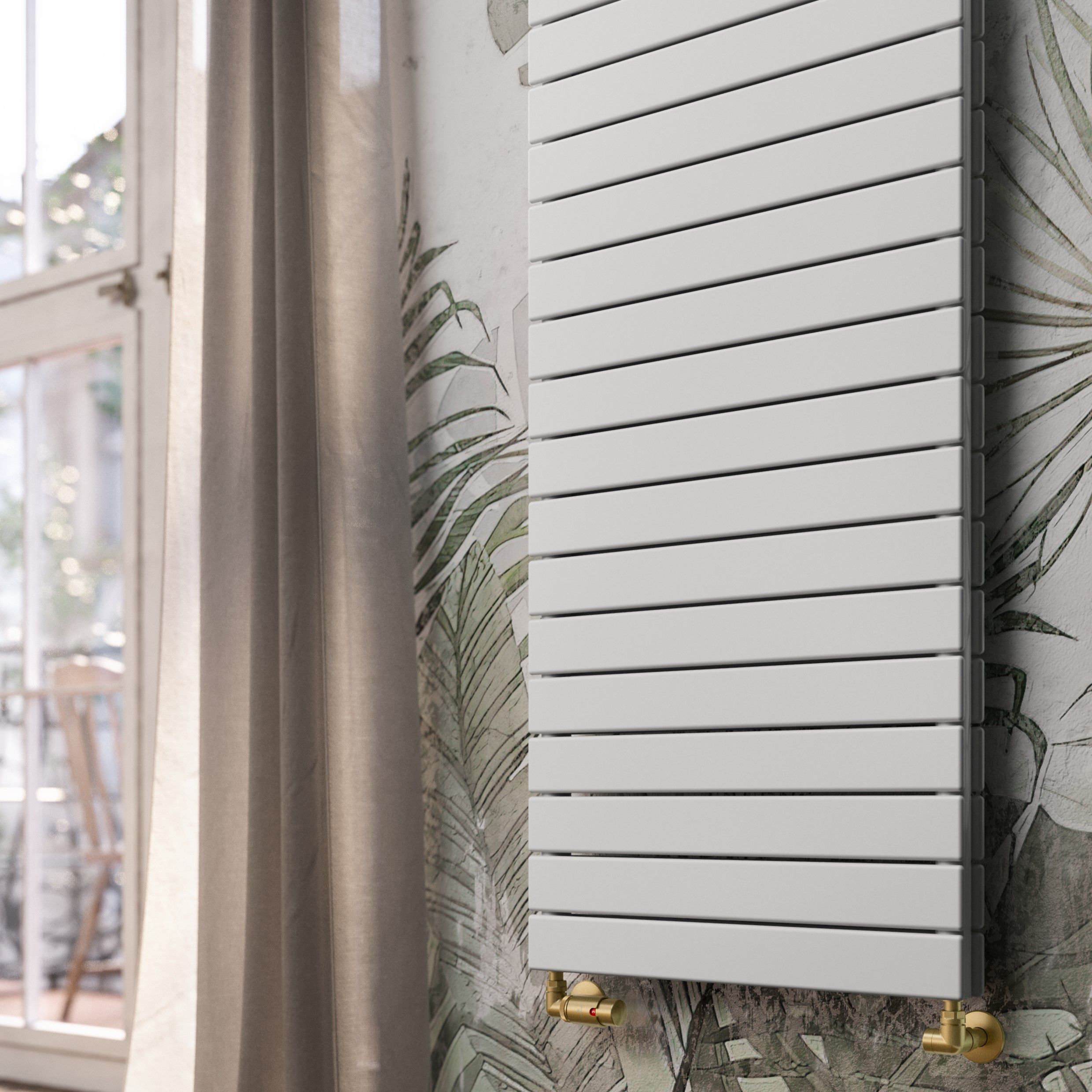 Terma Forte White Hydronic Horizontal or vertical Designer 4488BTU Radiator, (W)1254mm x (H)600mm