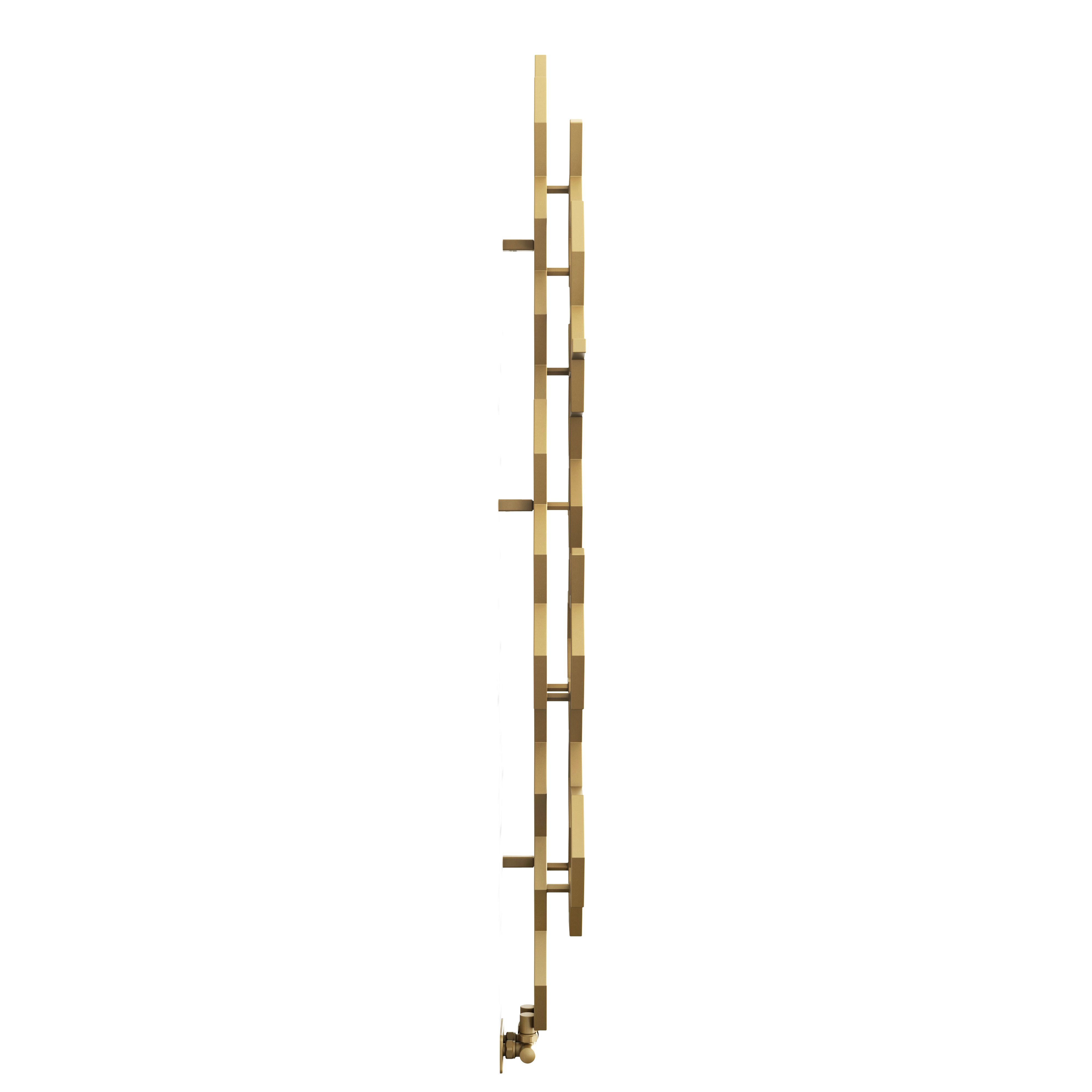 Terma Hex Brass Hydronic Vertical Designer 1708BTU Radiator, (W)573mm x (H)1700mm