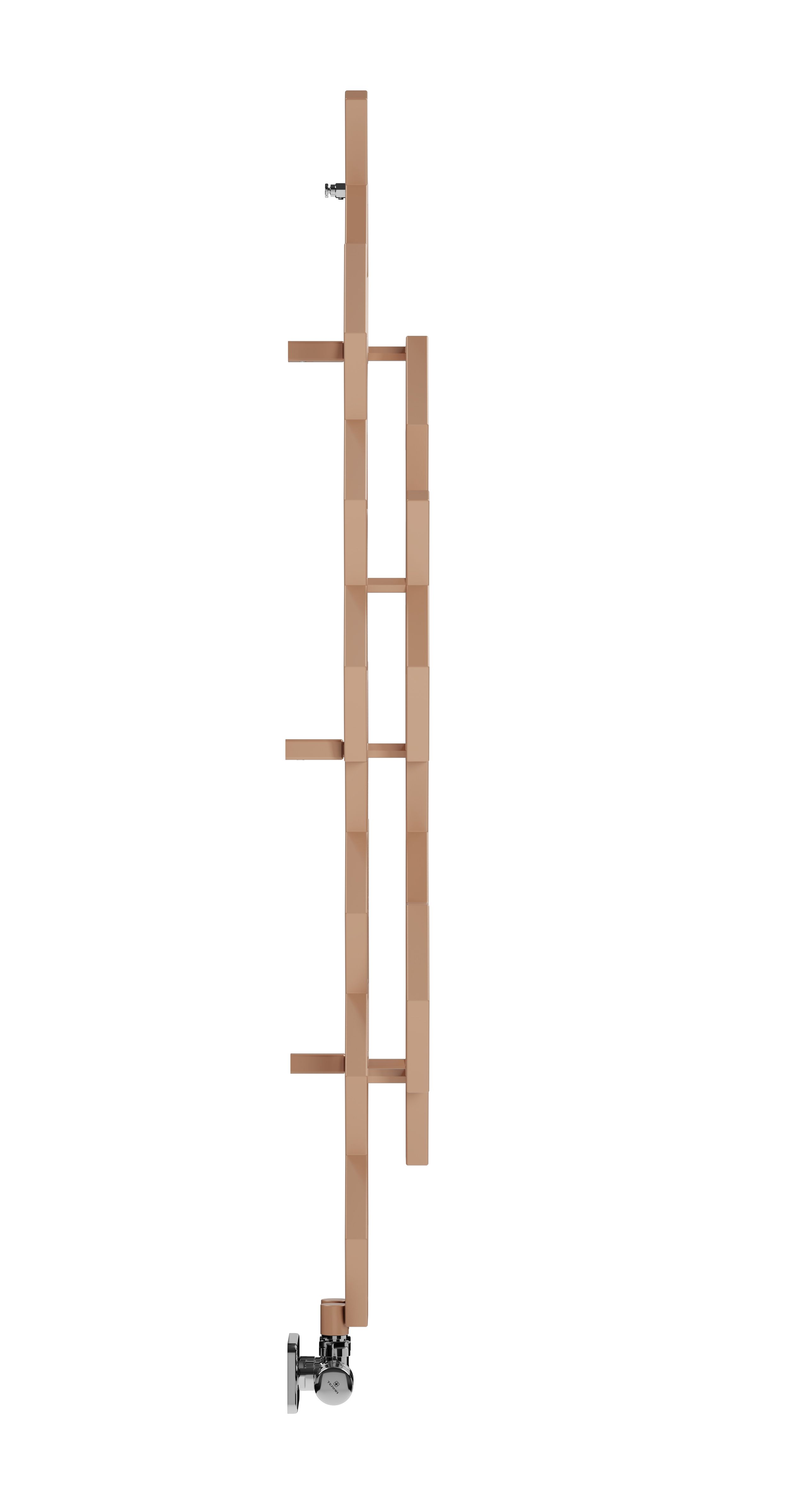 Terma Hex Bright copper Vertical Designer Radiator, (W)486mm x (H)1220mm