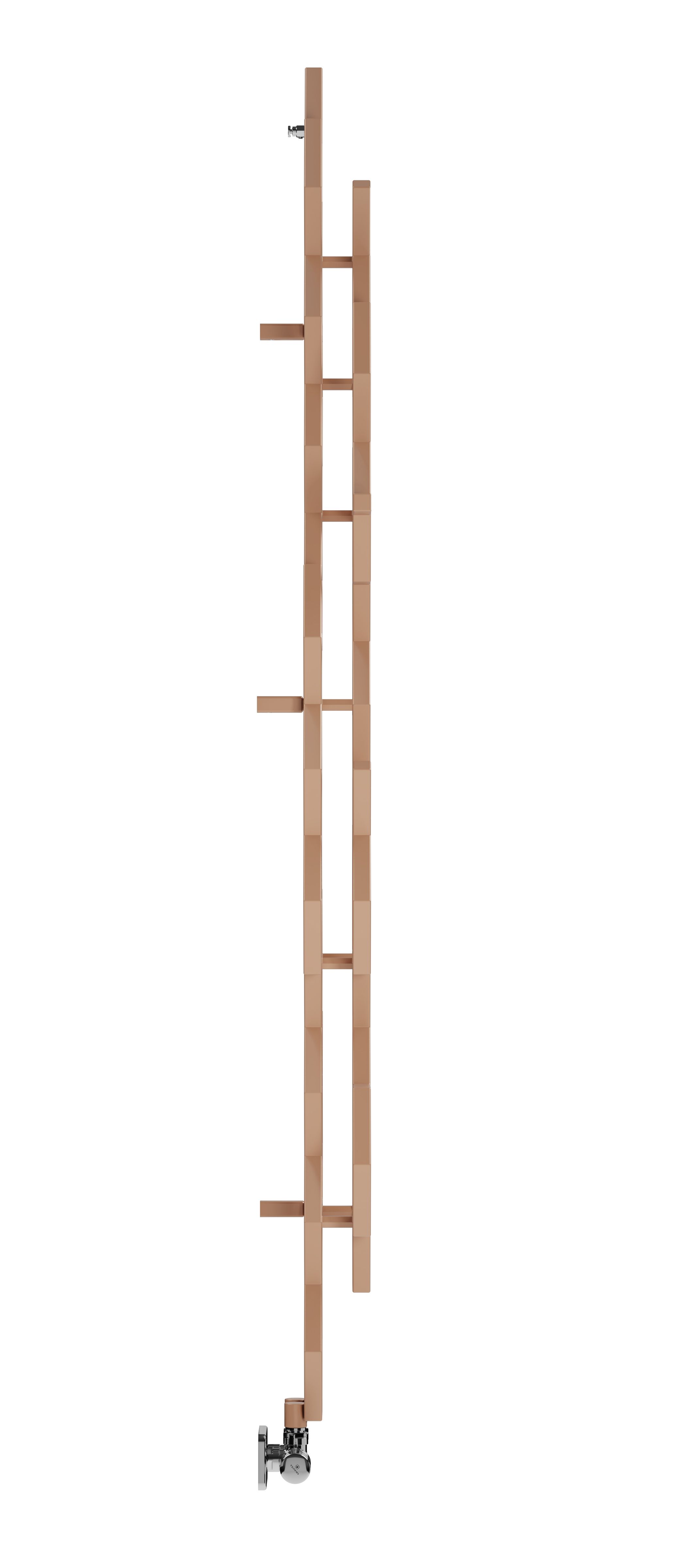 Terma Hex Bright copper Vertical Designer Radiator, (W)573mm x (H)1700mm