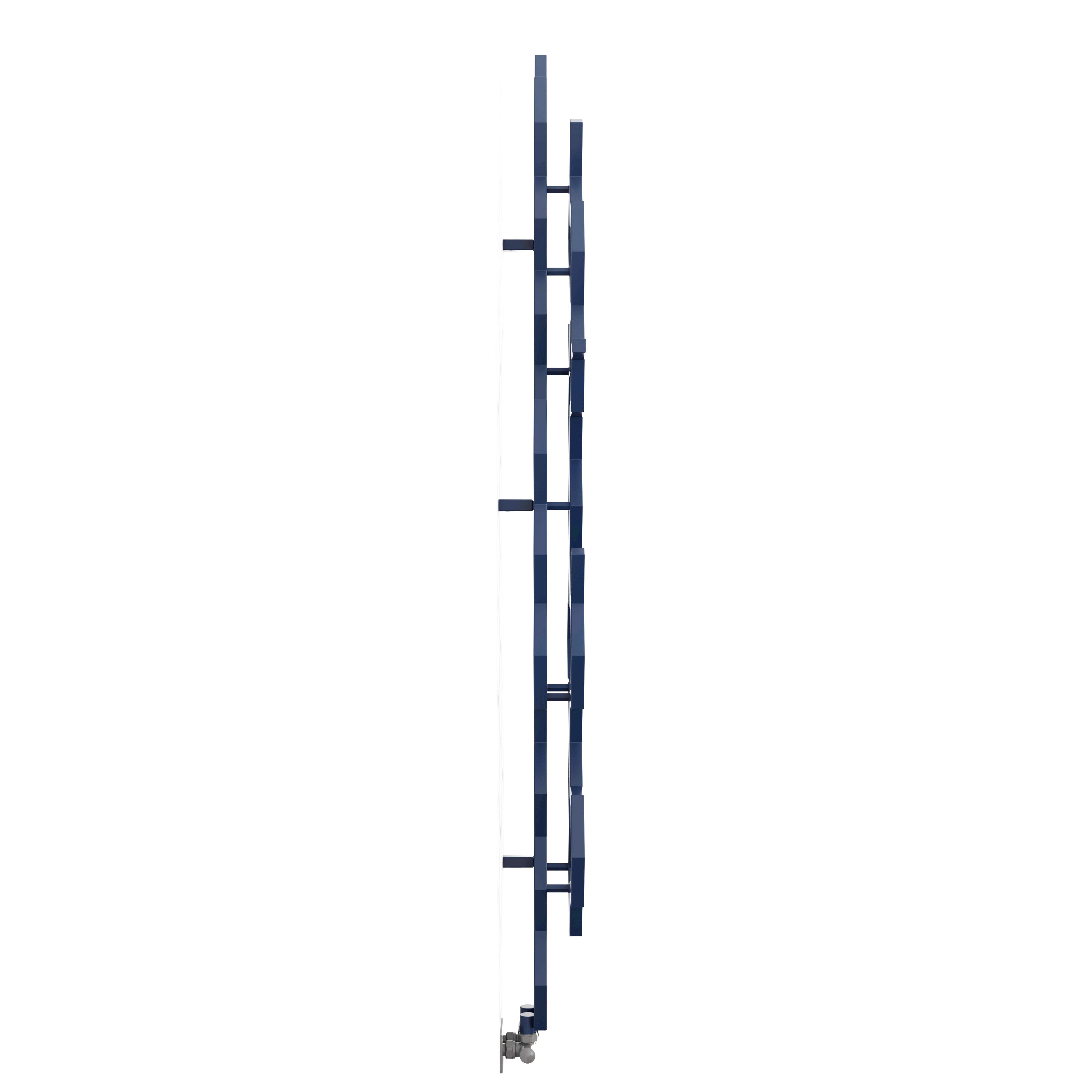 Terma Hex Denim Blue Hydronic Vertical Designer 1708BTU Radiator, (W)573mm x (H)1700mm