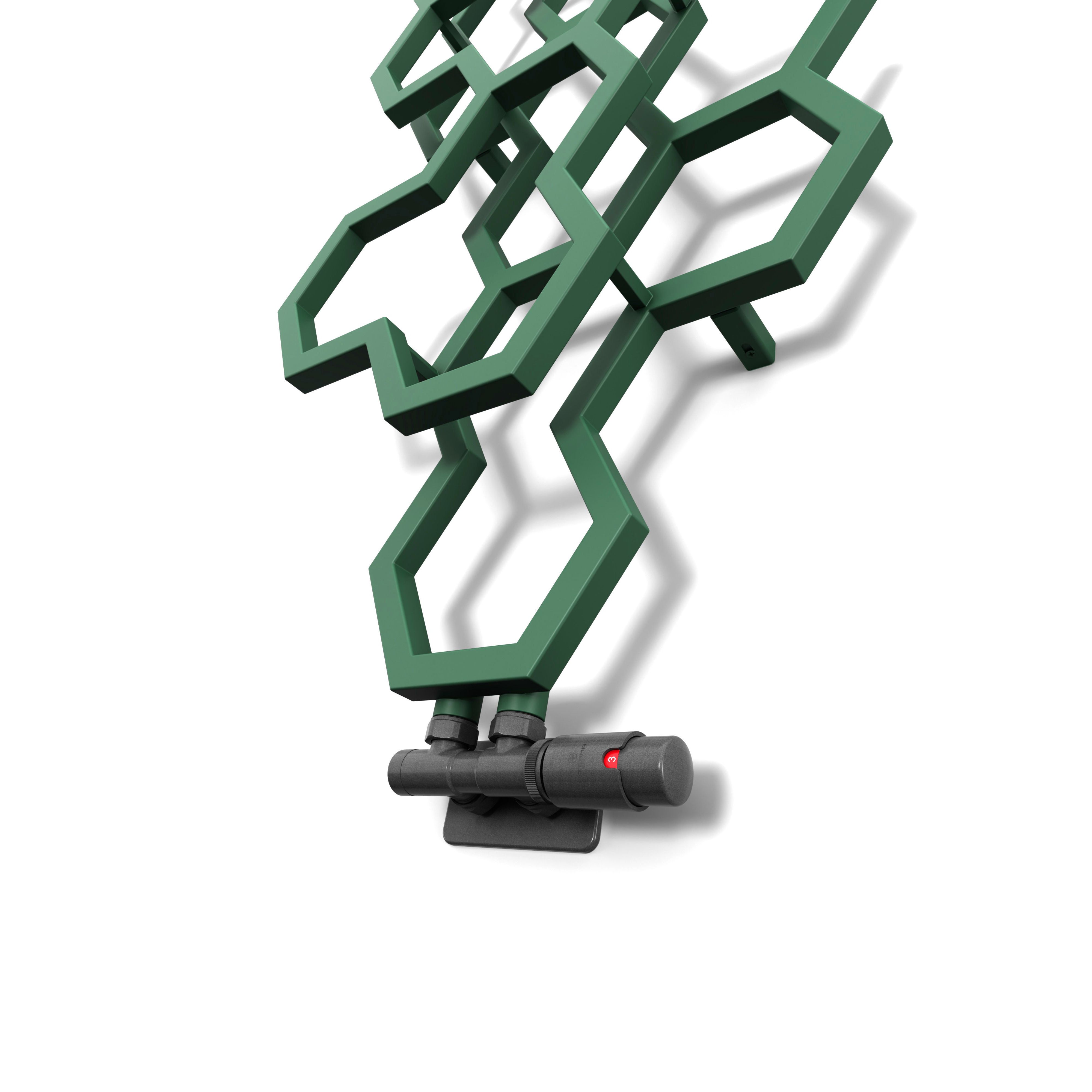 Terma Hex Green Hydronic Vertical Designer 1180BTU Radiator, (W)486mm x (H)1220mm