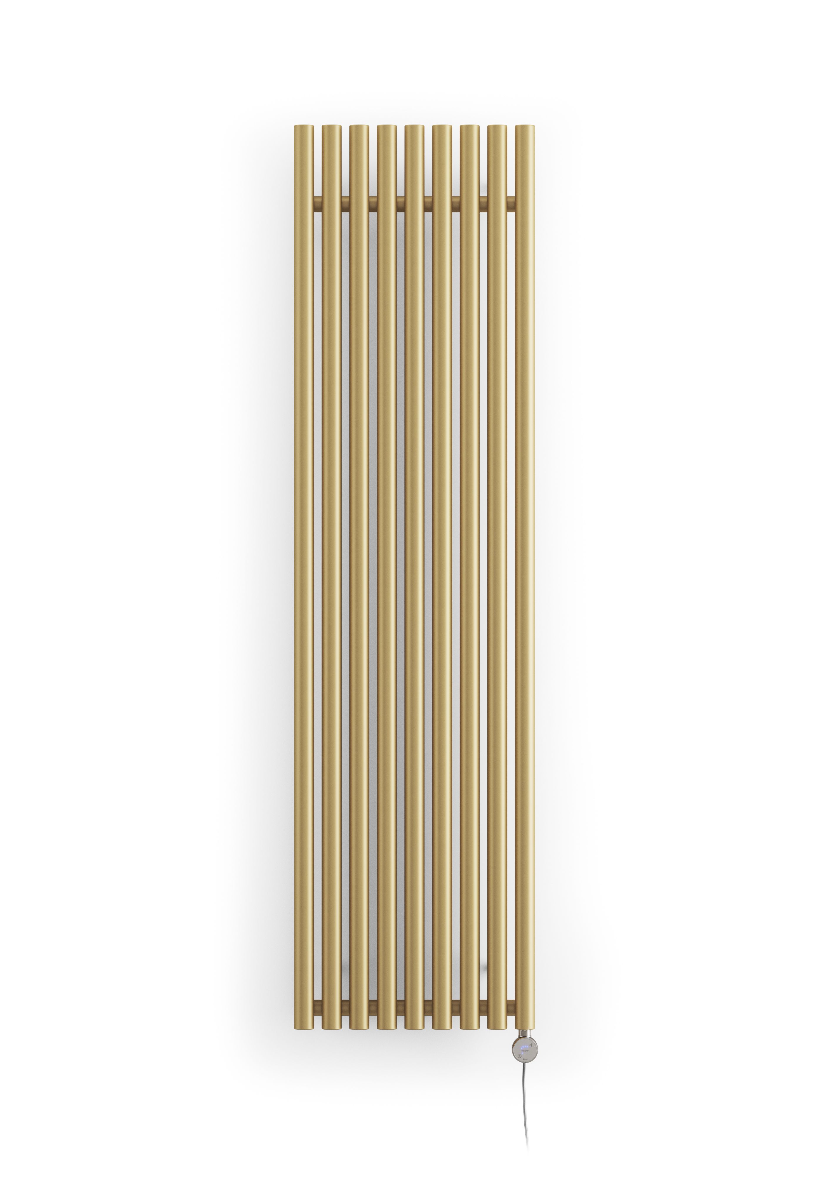 Terma Hex Matt brass Vertical Electric designer Radiator, (W)480mm x (H)1800mm
