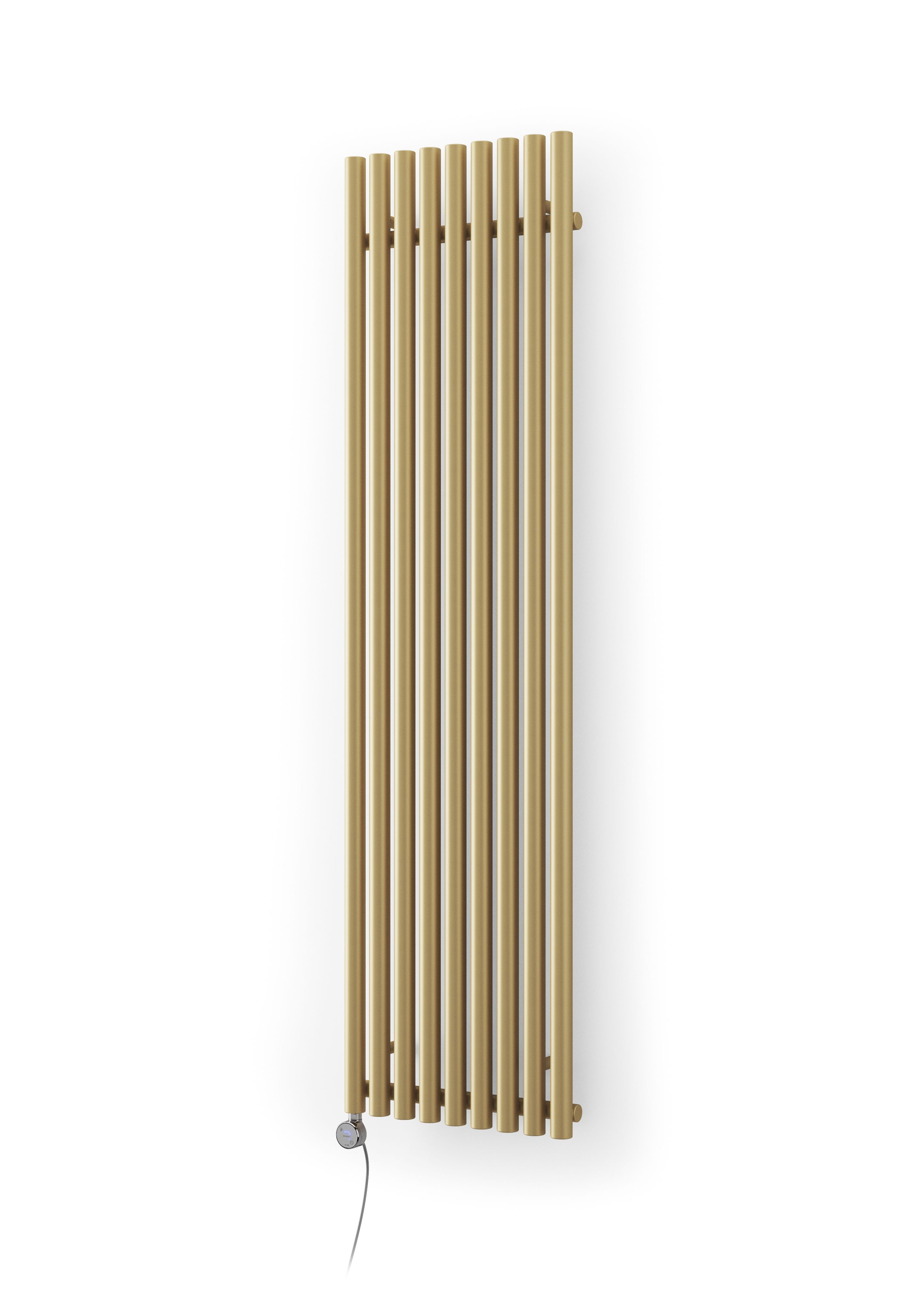 Terma Hex Matt brass Vertical Electric designer Radiator, (W)480mm x (H)1800mm