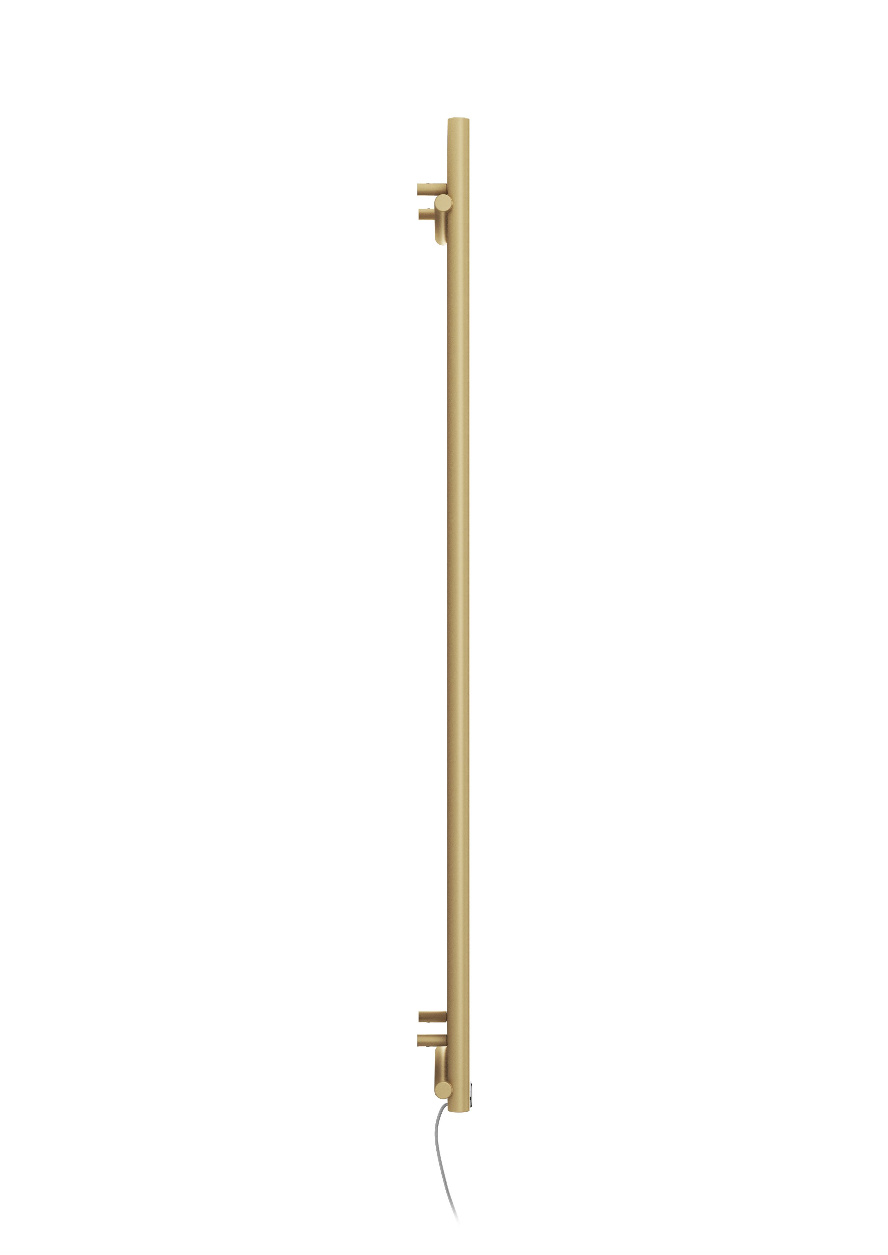 Terma Hex Matt brass Vertical Electric designer Radiator, (W)480mm x (H)1800mm