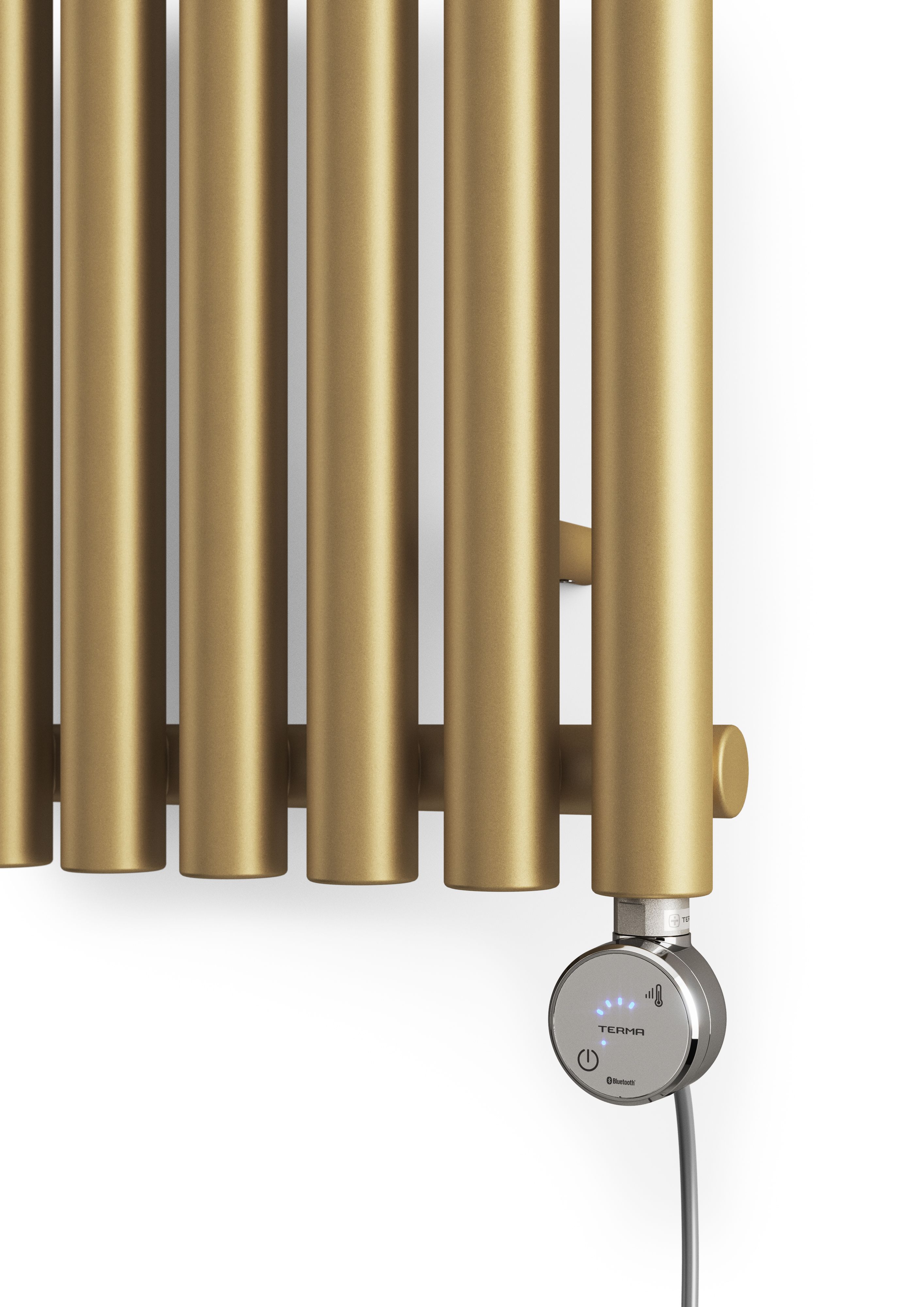 Terma Hex Matt brass Vertical Electric designer Radiator, (W)480mm x (H)1800mm