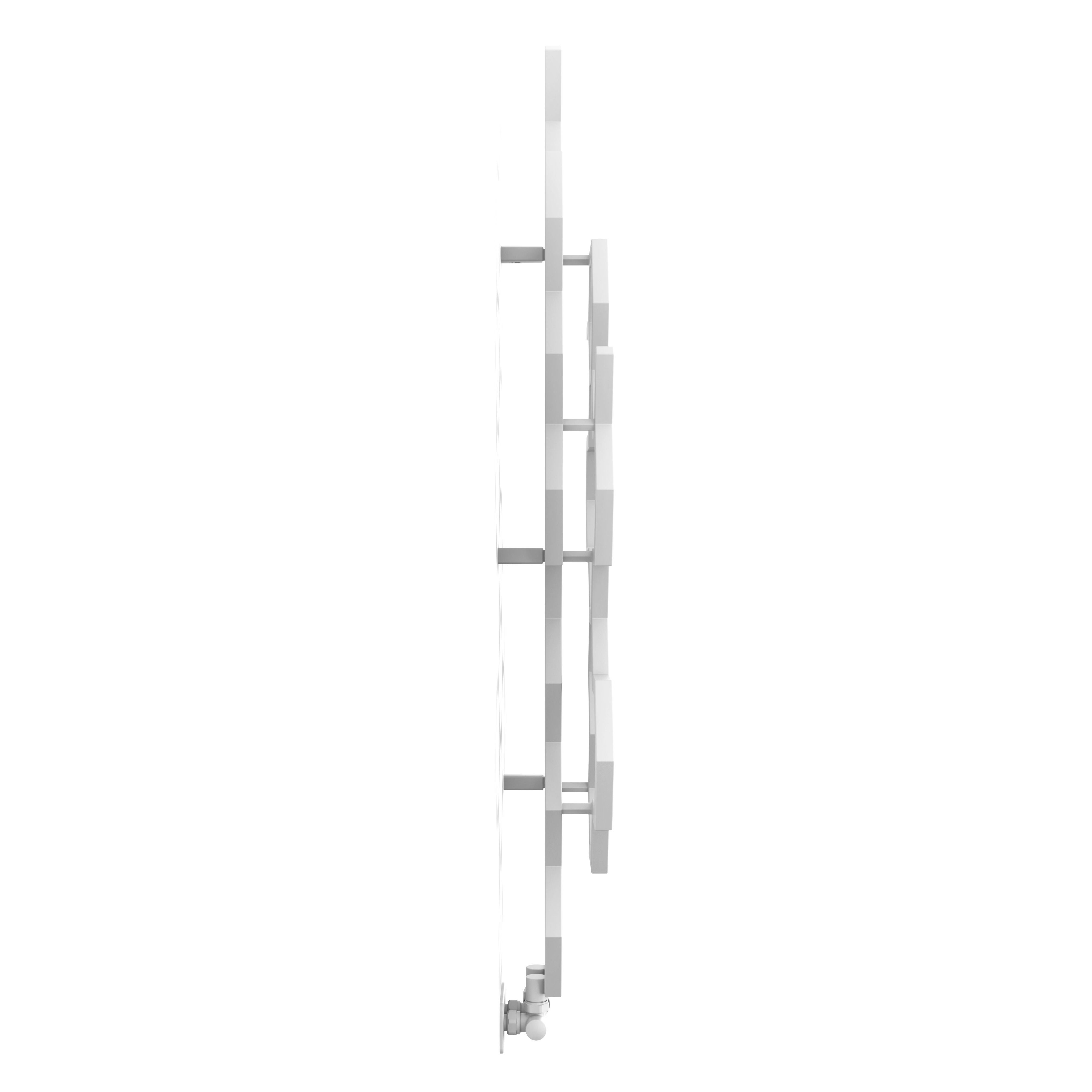 Terma Hex Soft White Hydronic Vertical Designer 1180BTU Radiator, (W)486mm x (H)1220mm