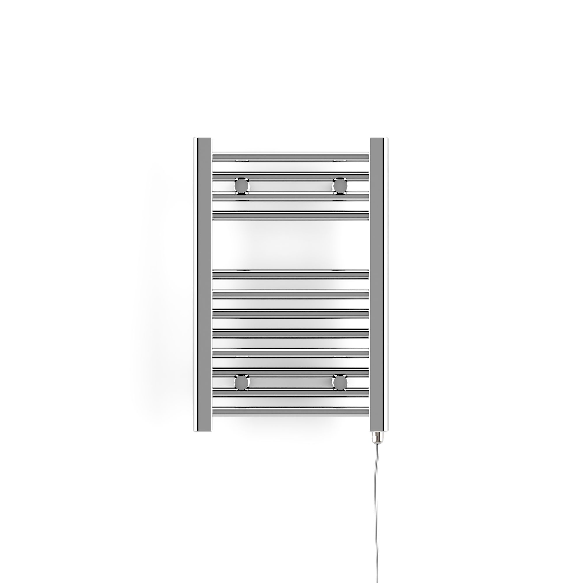 Terma Leo Chrome effect Towel warmer (W)400mm x (H)600mm
