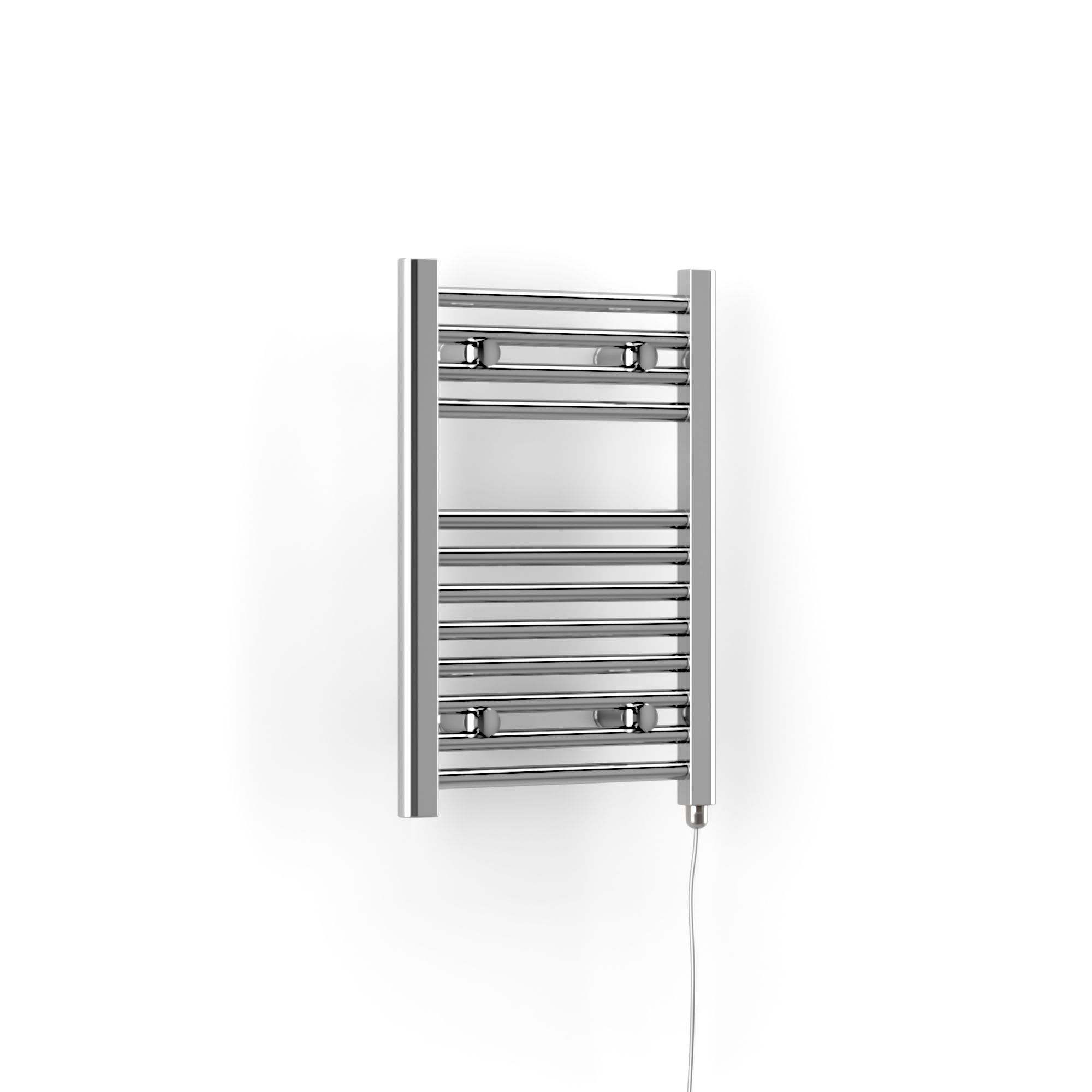 Terma Leo Chrome effect Towel warmer (W)400mm x (H)600mm