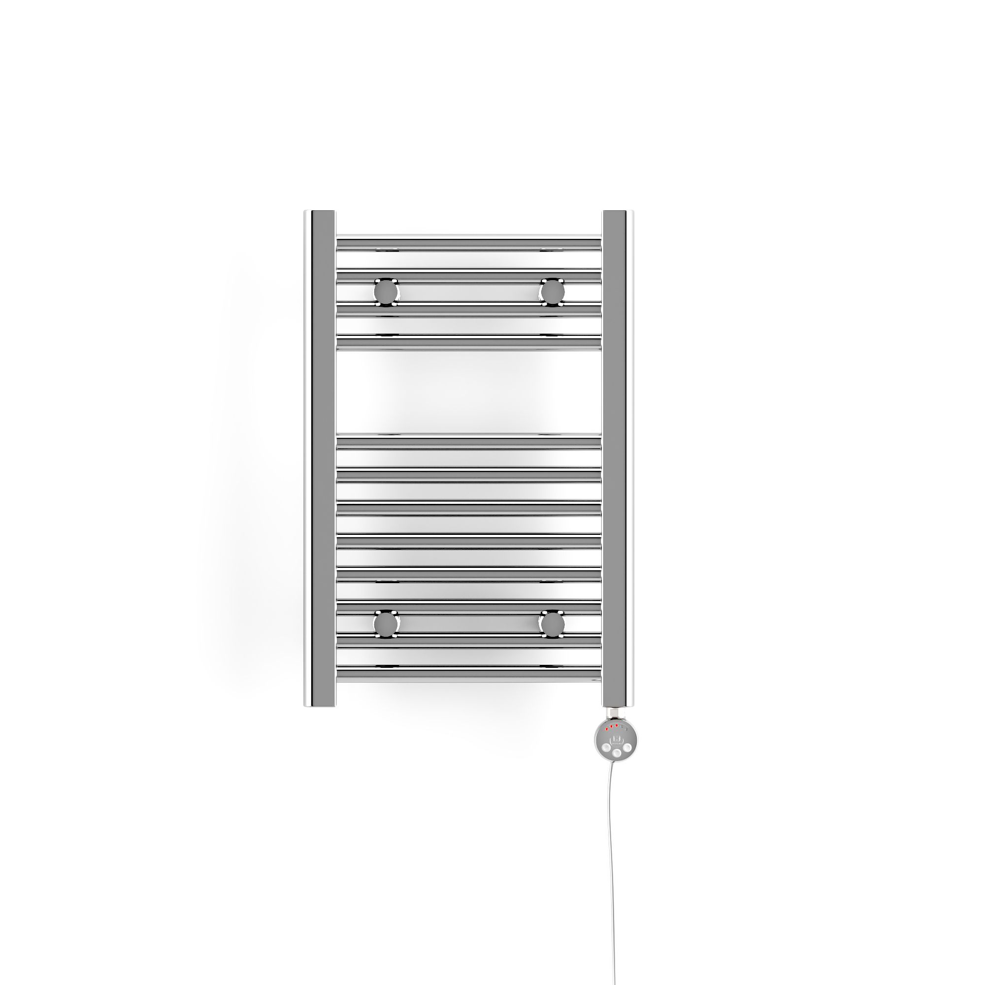 Terma Leo Chrome effect Towel warmer (W)400mm x (H)600mm
