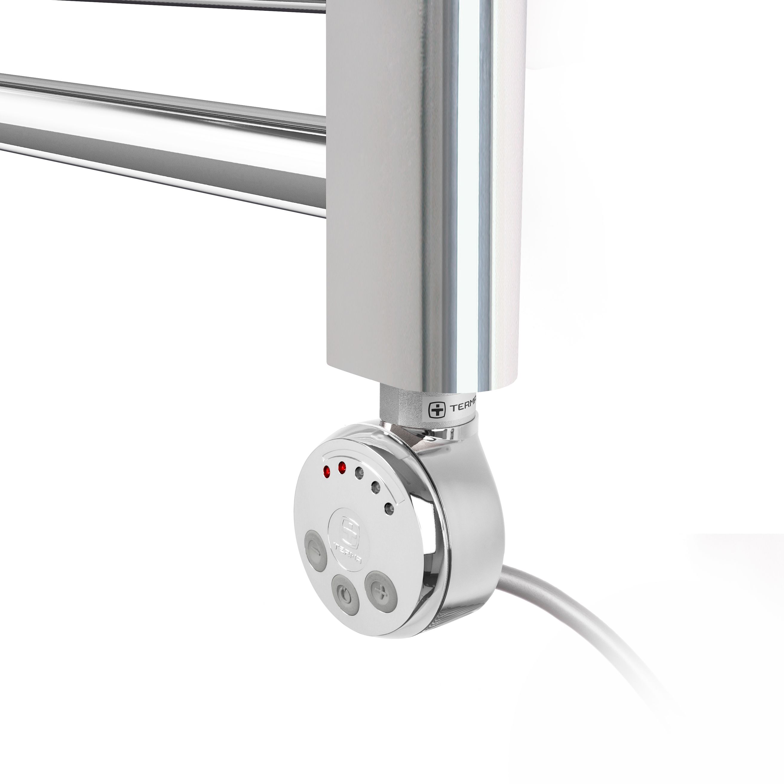 Terma Leo Chrome effect Towel warmer (W)400mm x (H)600mm