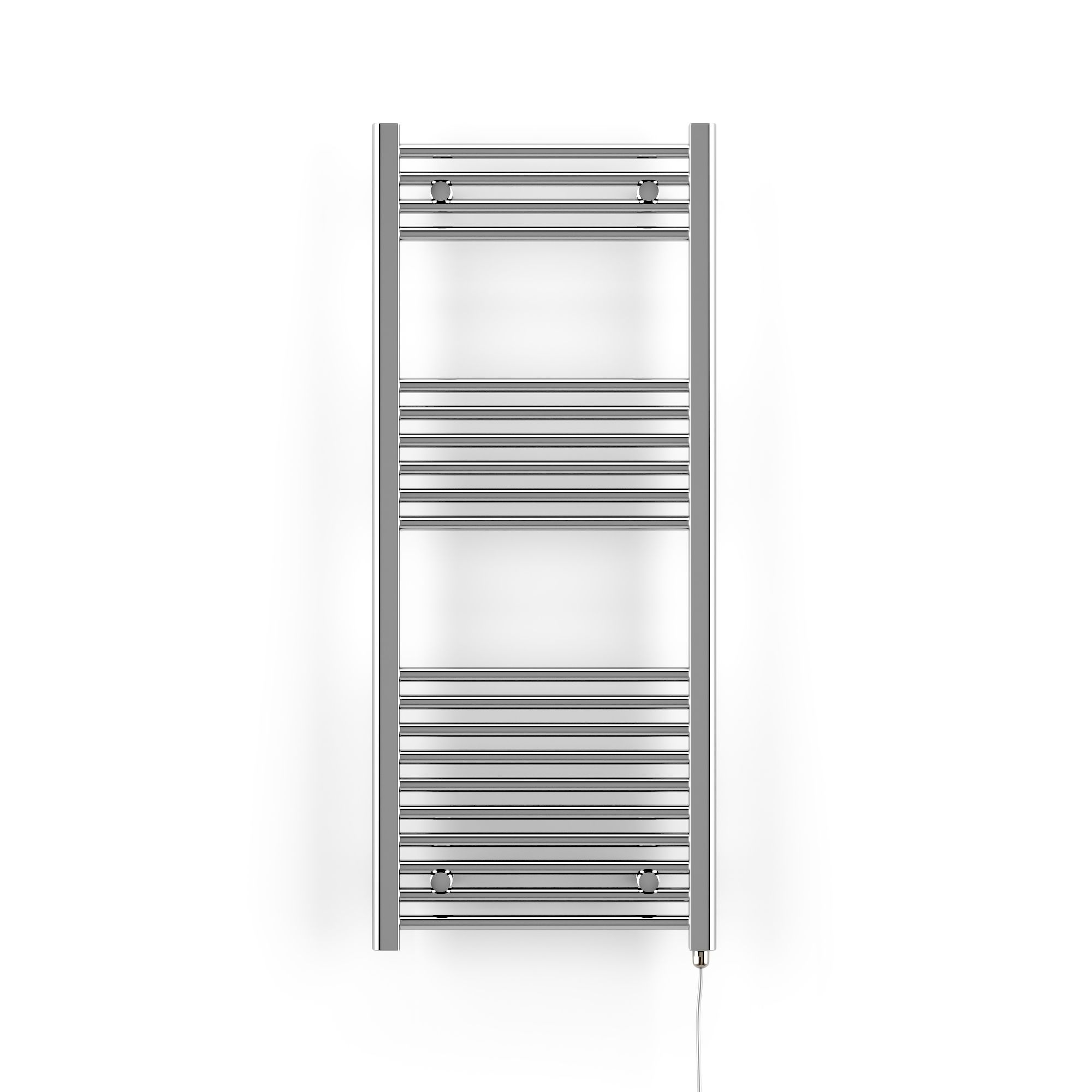 Terma Leo Chrome effect Towel warmer (W)500mm x (H)1200mm