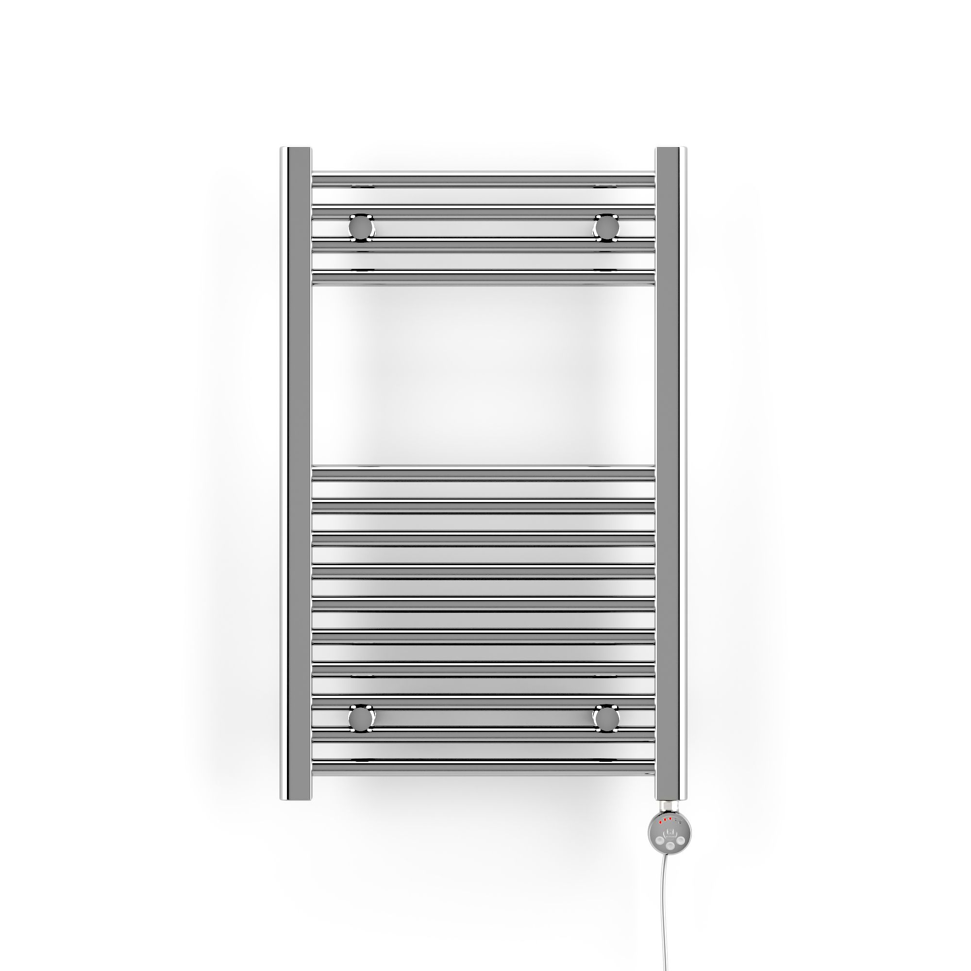 Terma Leo Chrome effect Towel warmer (W)500mm x (H)800mm