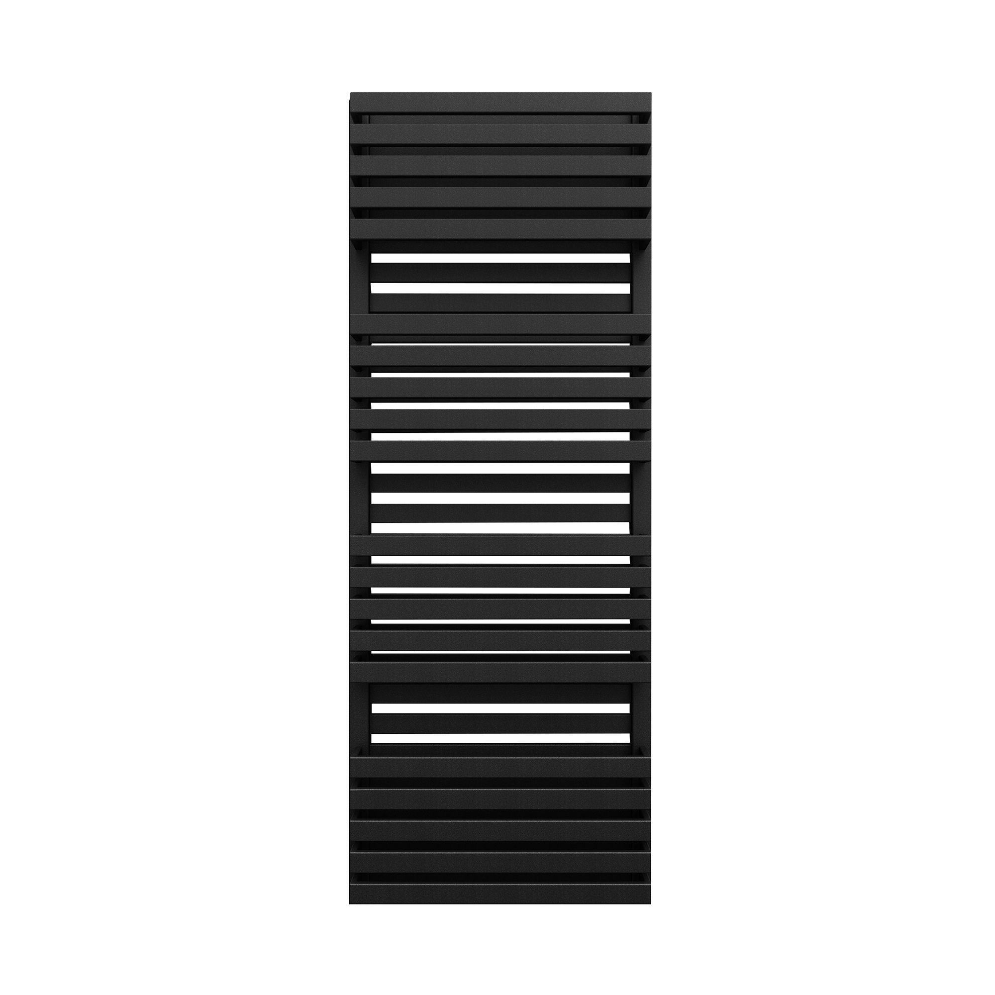 Terma Metallic black Towel warmer (W)450mm x (H)1185mm