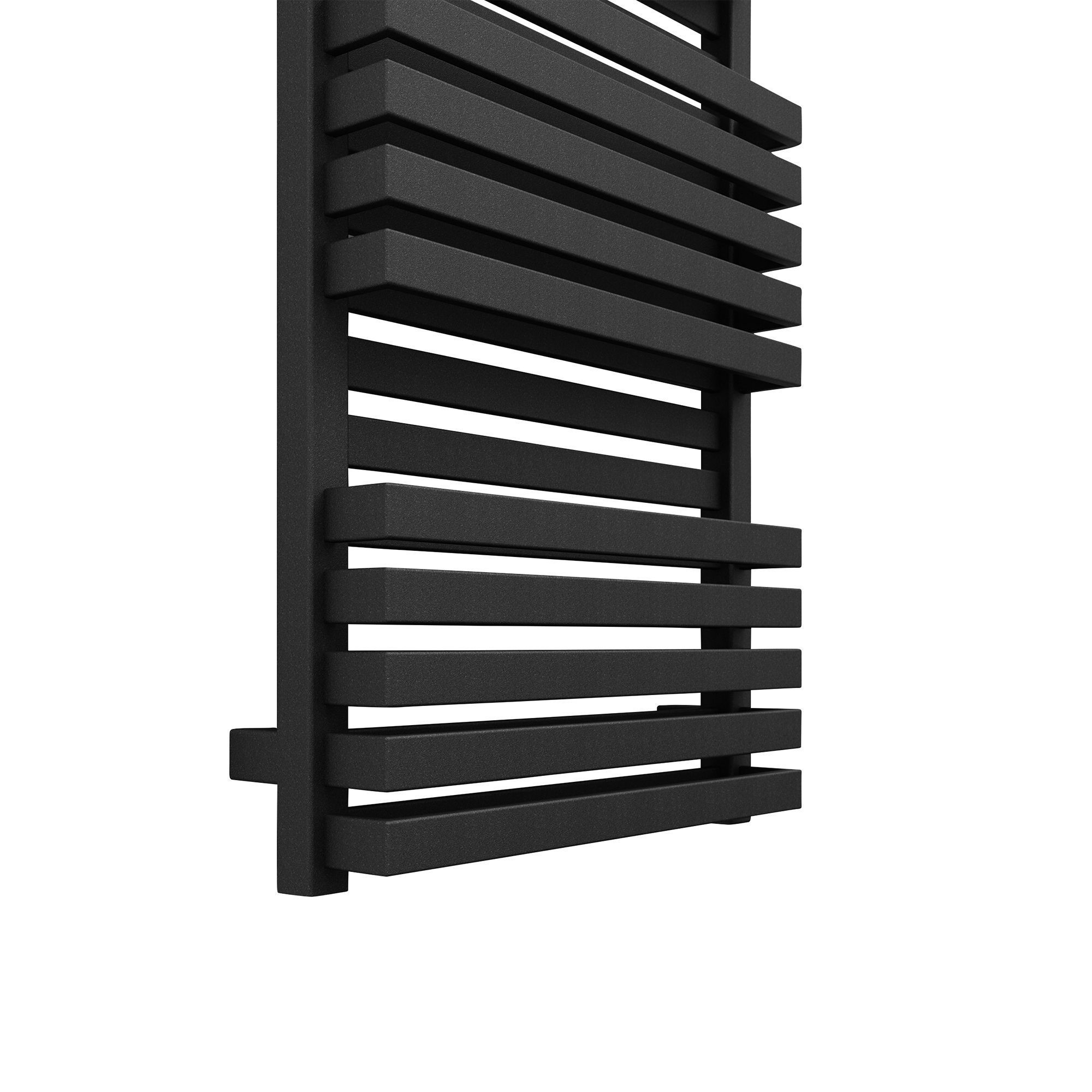 Terma Metallic black Towel warmer (W)450mm x (H)1185mm