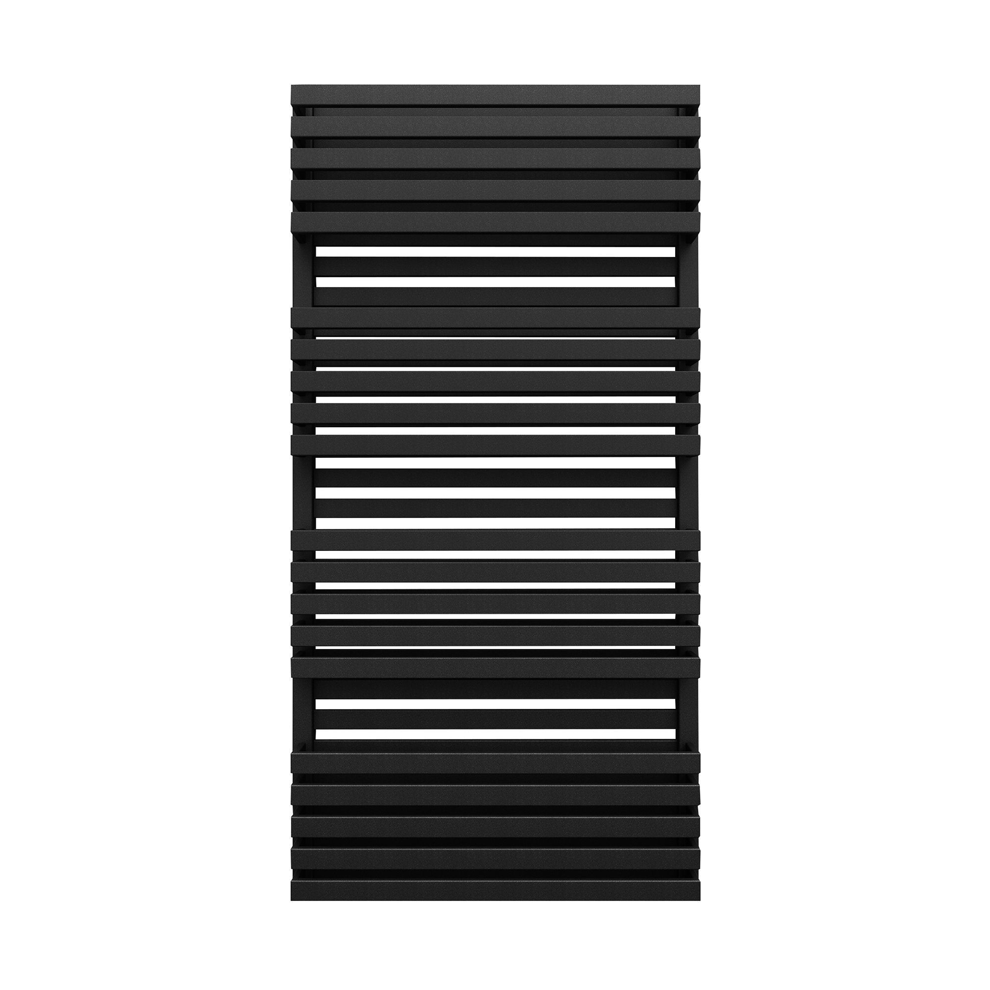 Terma Metallic black Towel warmer (W)600mm x (H)1185mm