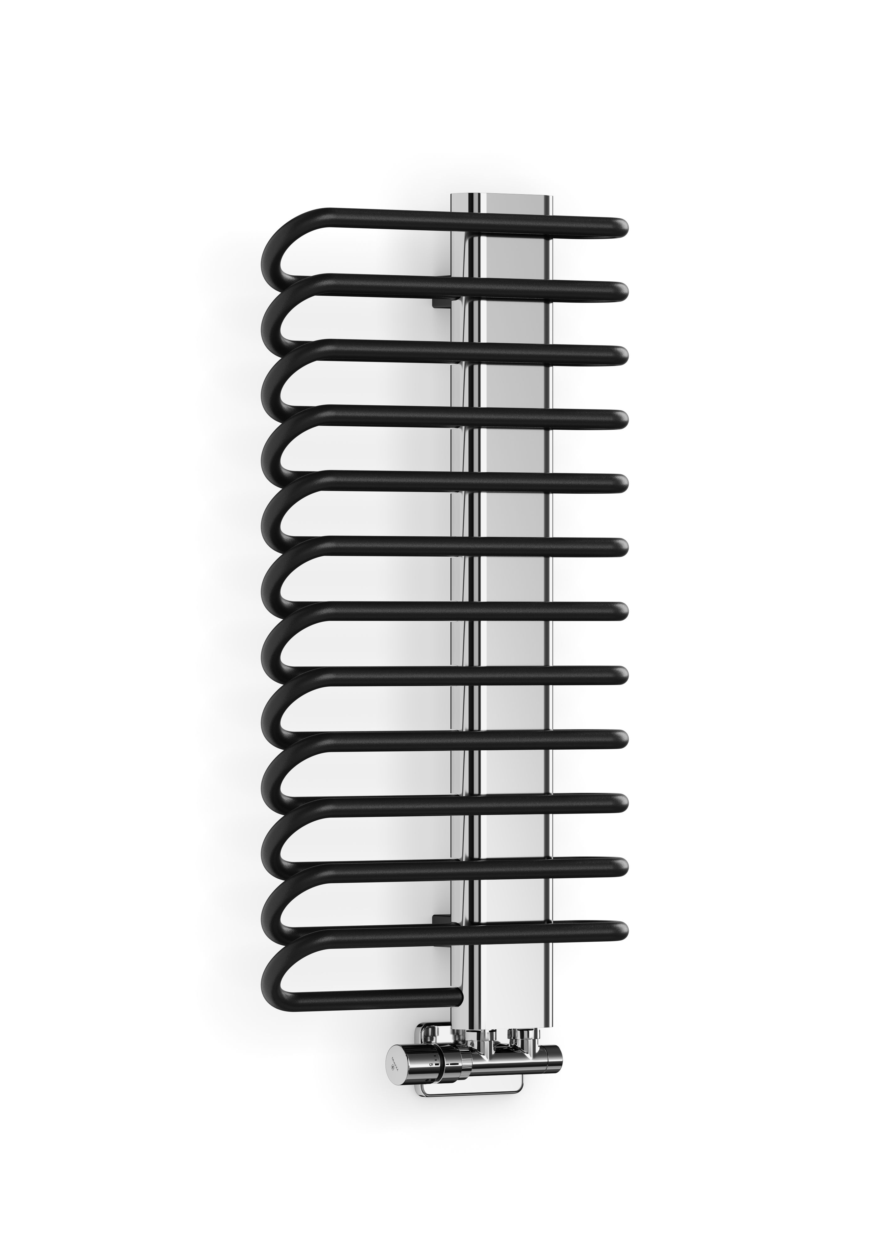 Terma Michelle Black Chrome effect Towel warmer (W)400mm x (H)780mm