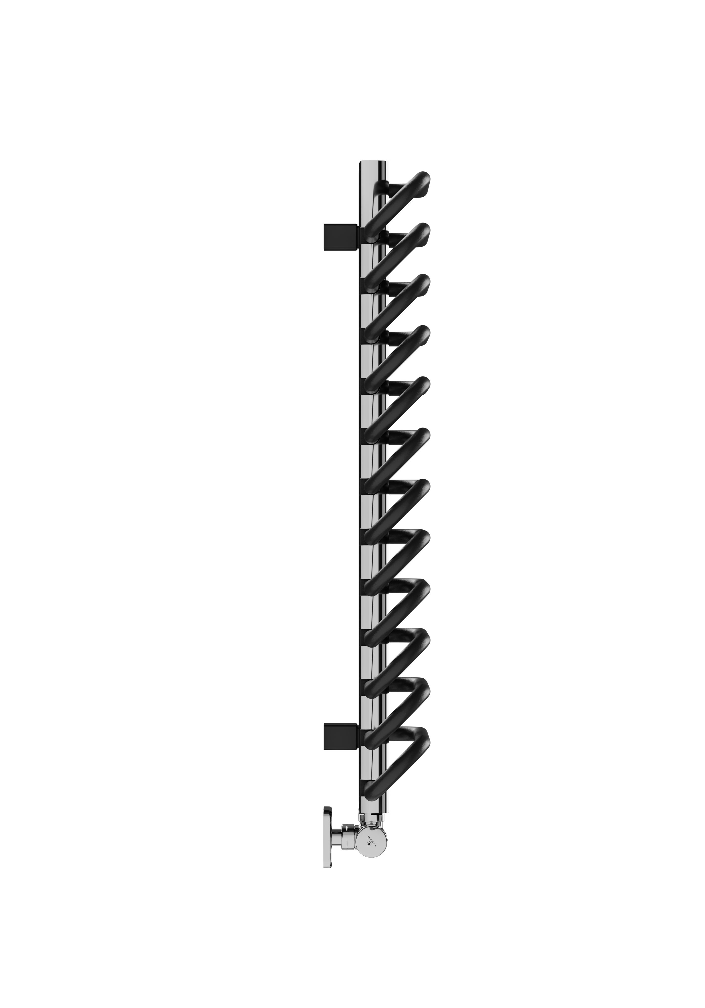 Terma Michelle Black Chrome effect Towel warmer (W)400mm x (H)780mm