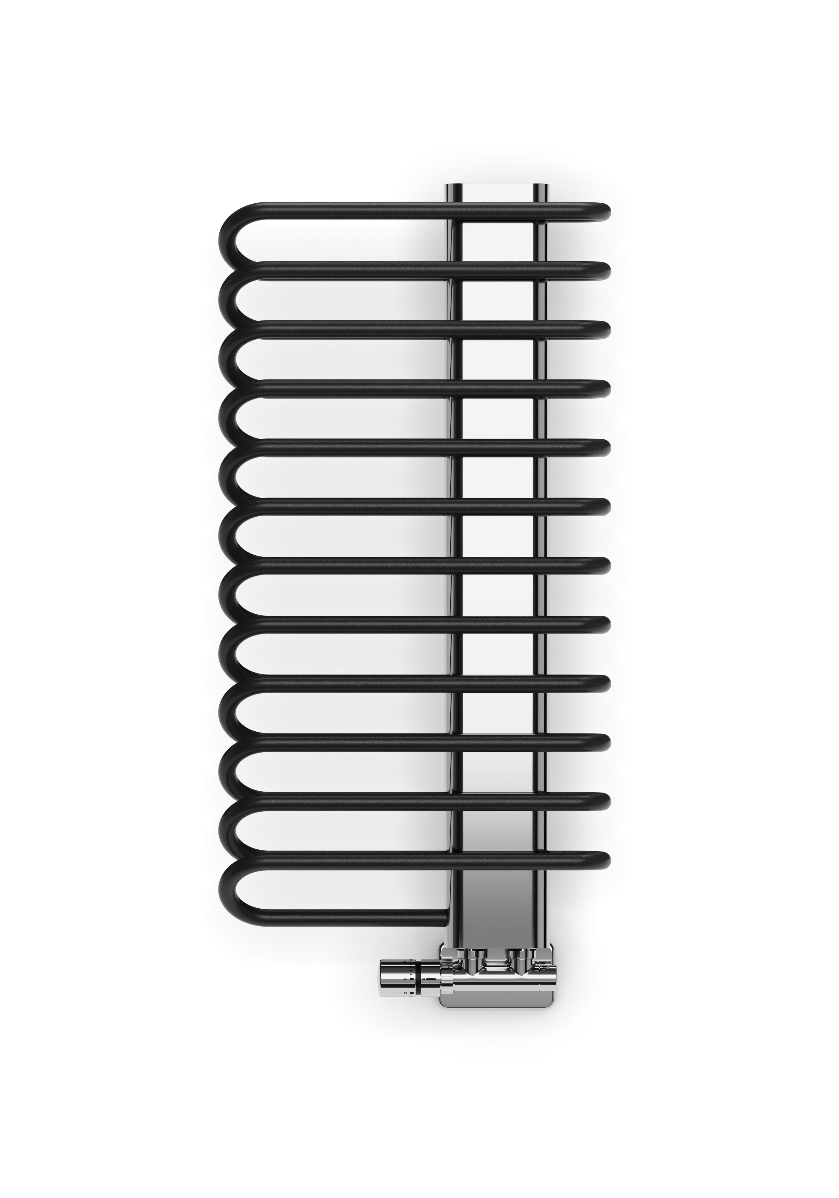 Terma Michelle Black Chrome effect Towel warmer (W)400mm x (H)780mm
