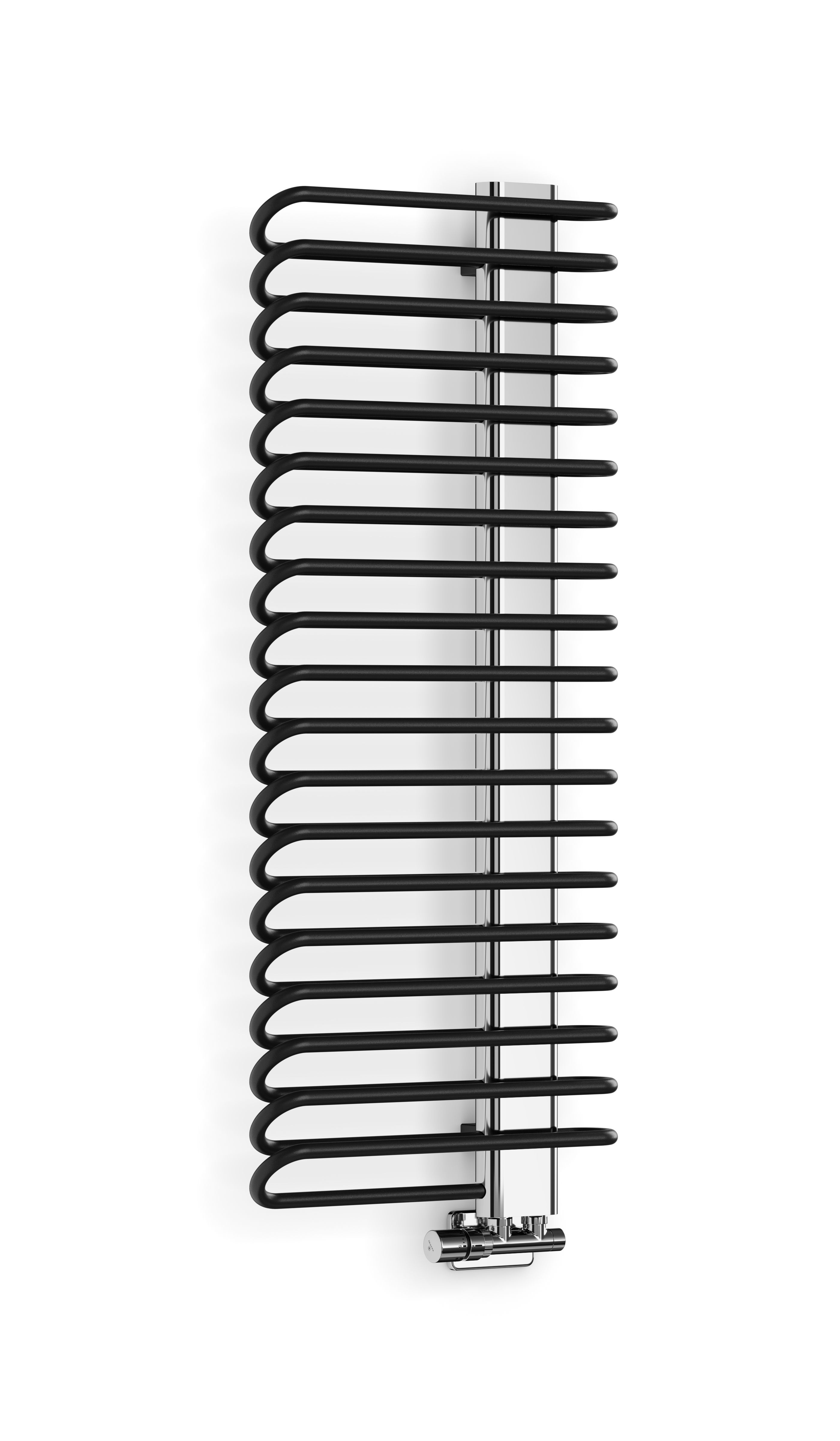 Terma Michelle Black Chrome effect Towel warmer (W)500mm x (H)1200mm