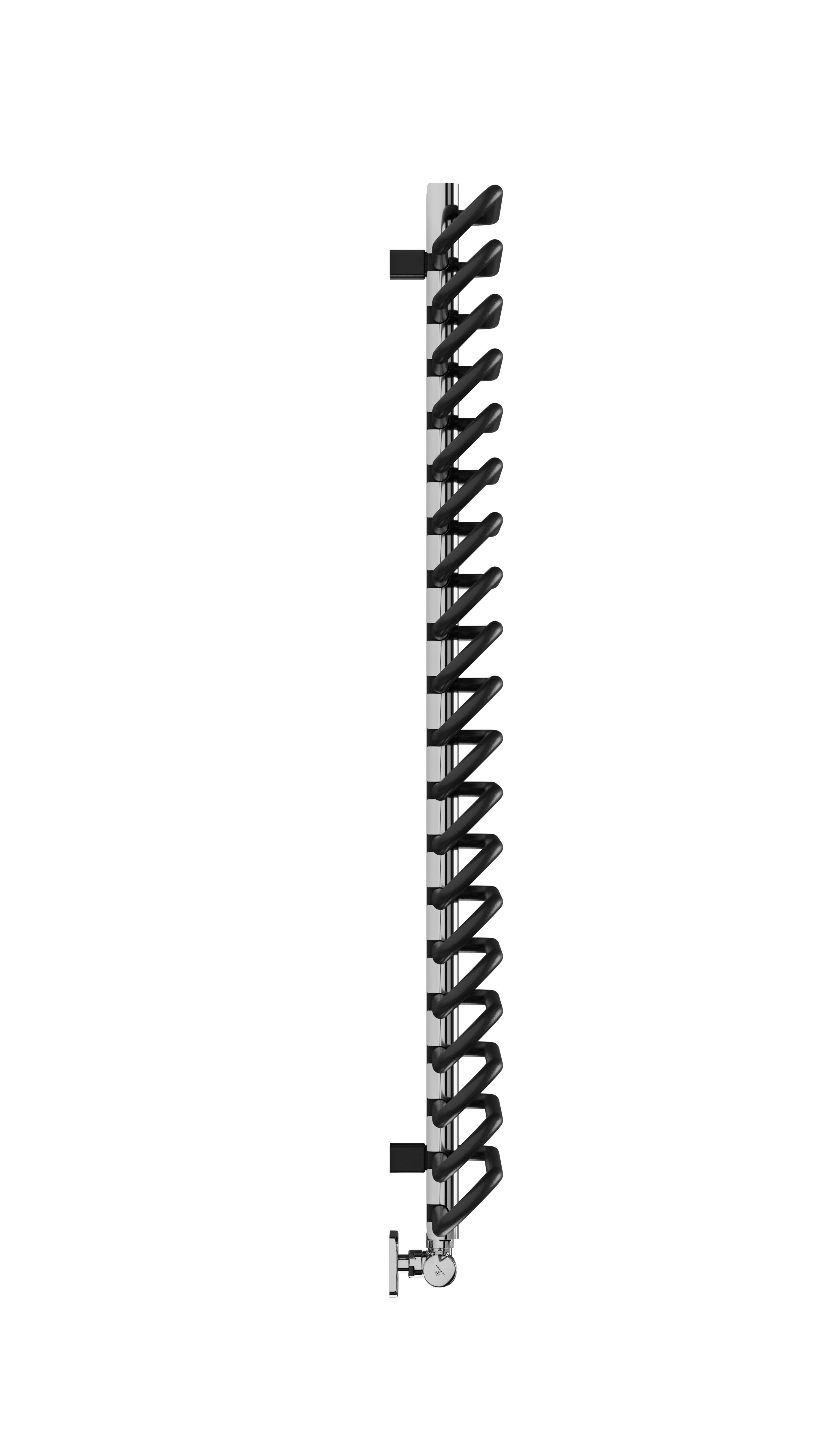 Terma Michelle Black Chrome effect Towel warmer (W)500mm x (H)1200mm
