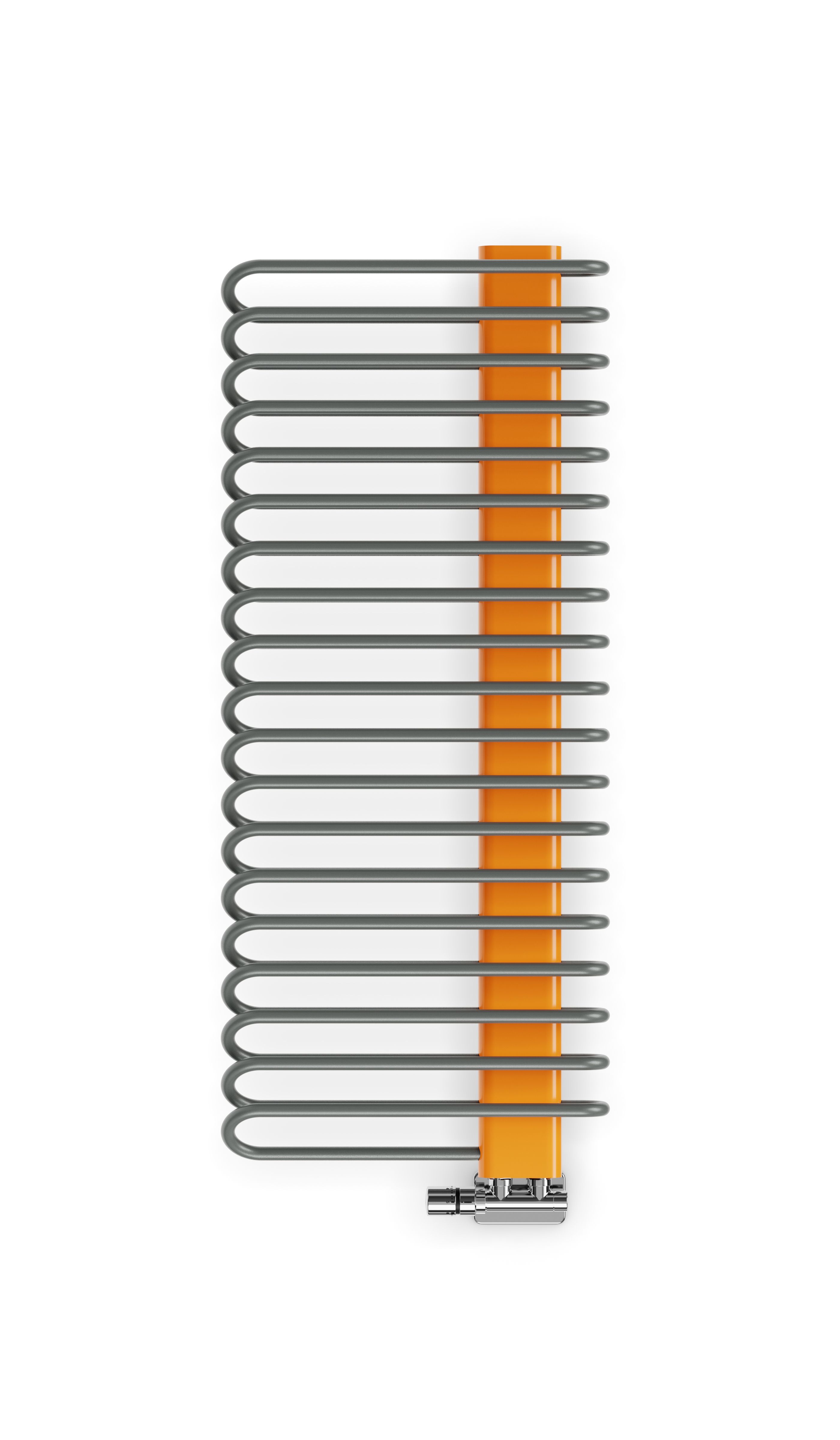 Terma Michelle Graphite & Orange Towel warmer (W)500mm x (H)1200mm